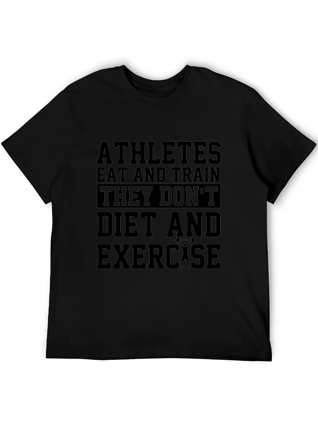 Athletes Eat & Train Black Graphic Tee