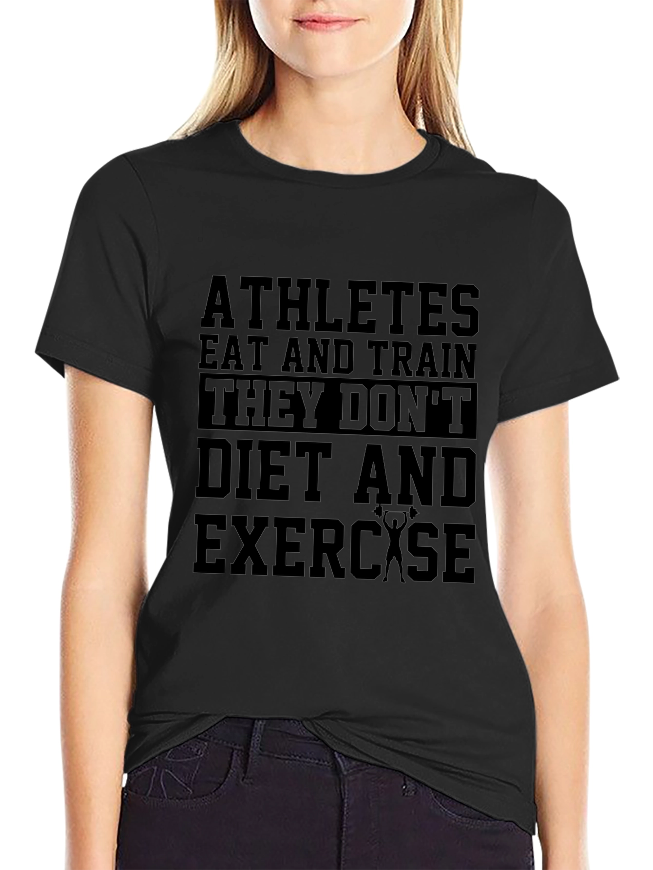 Athletes Eat & Train Black Graphic Tee