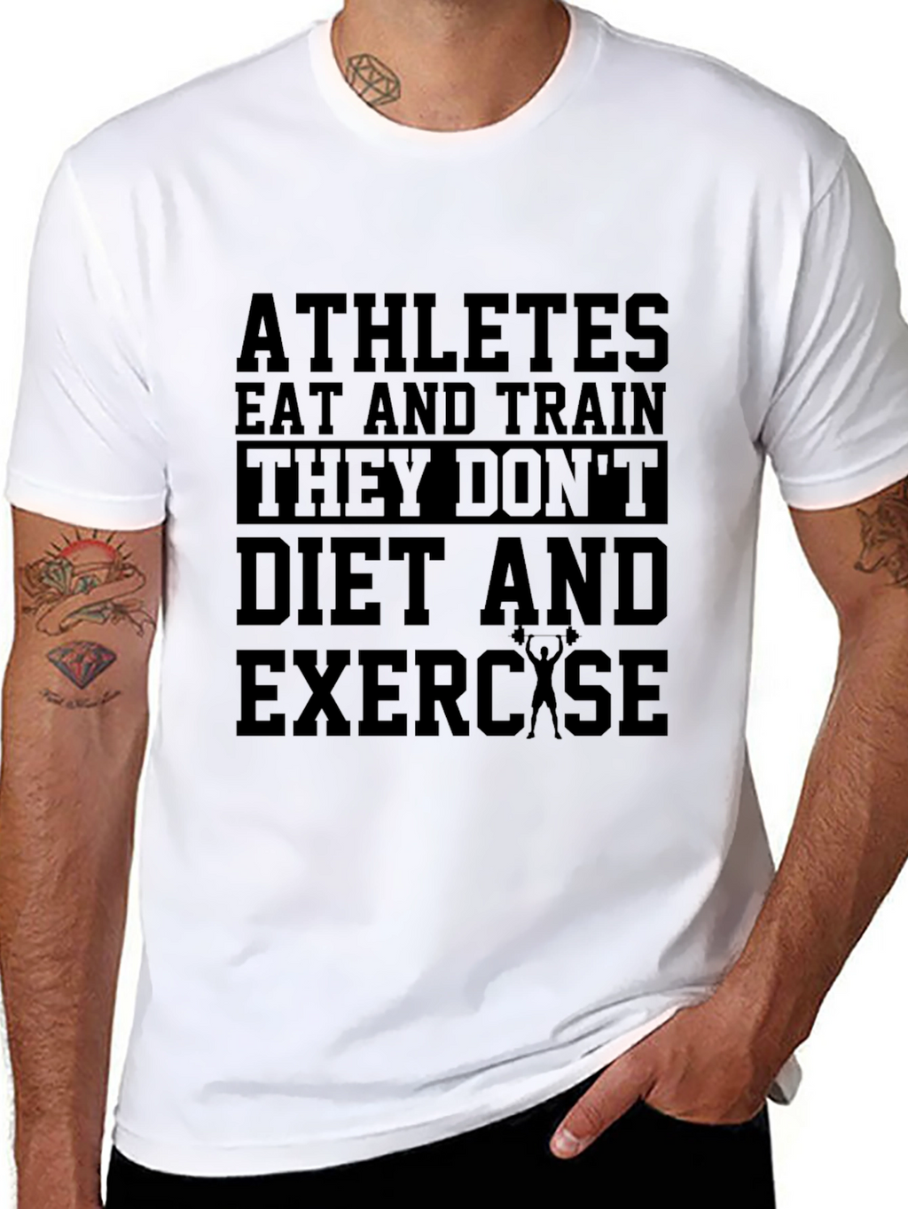 Athletes Eat & Train Black Graphic Tee