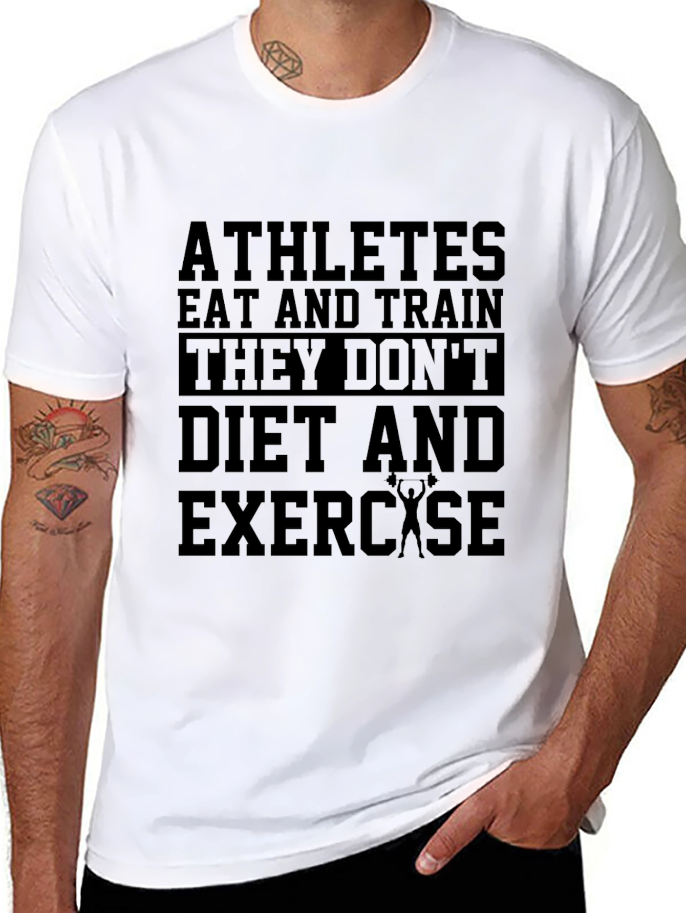 Athletes Eat & Train Black Graphic Tee