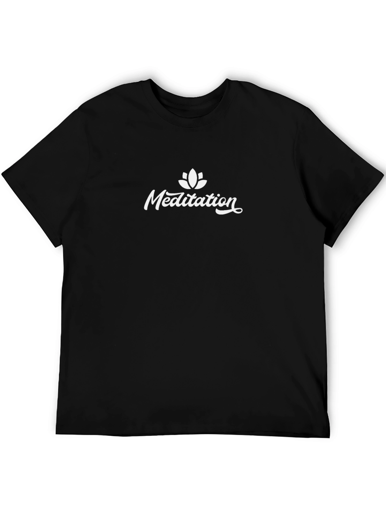 Meditation Graphic Tee - Stylish & Comfortable Black T-Shirt