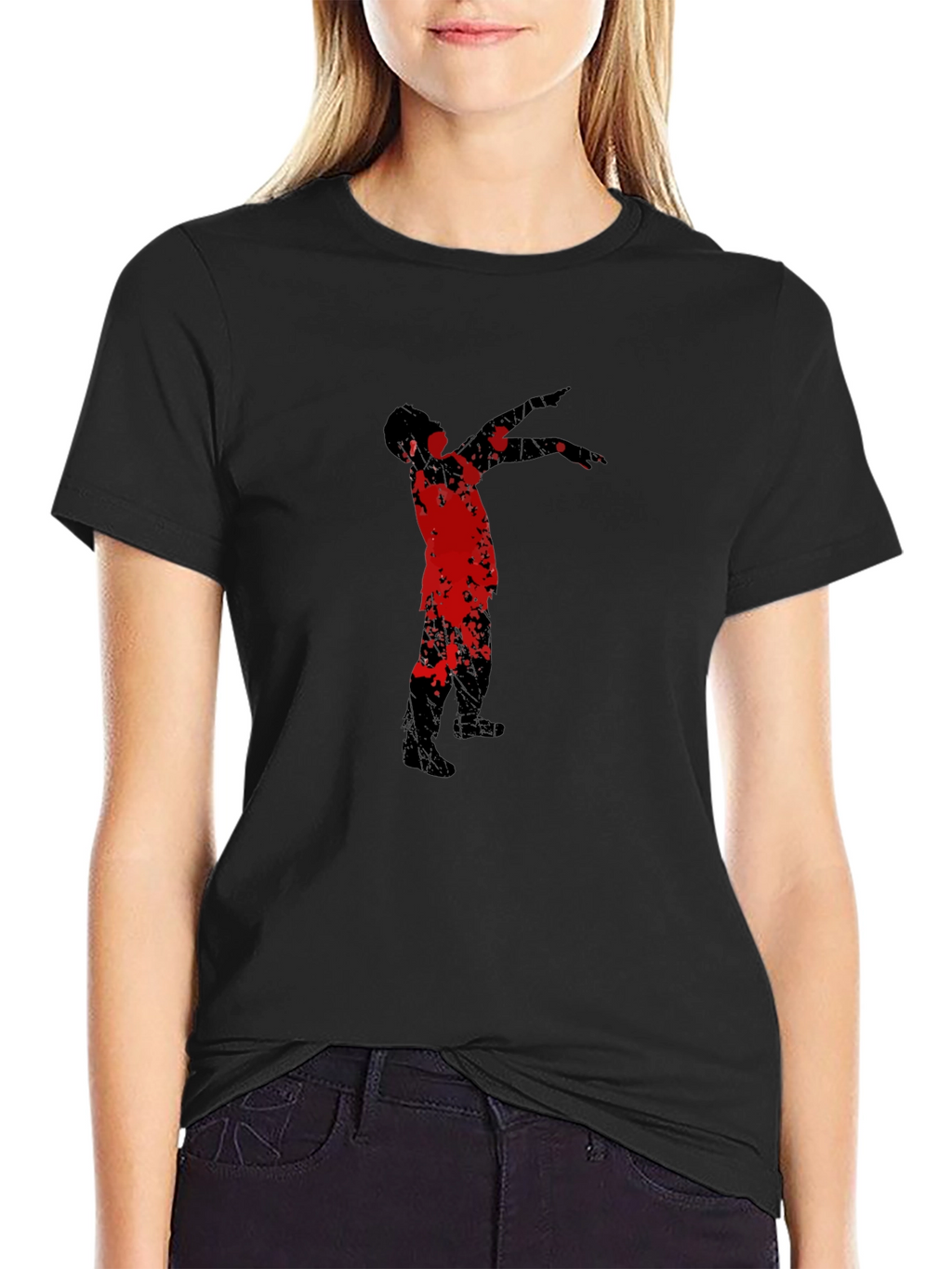Dabbing Zombie Graphic Tee - Black