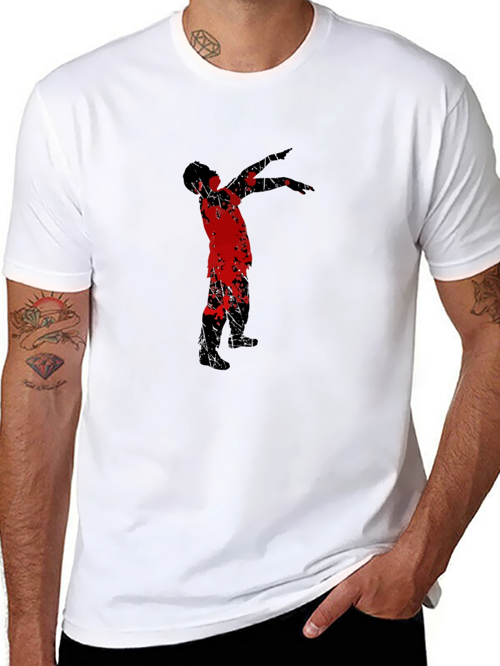 Dabbing Zombie Graphic Tee - Black