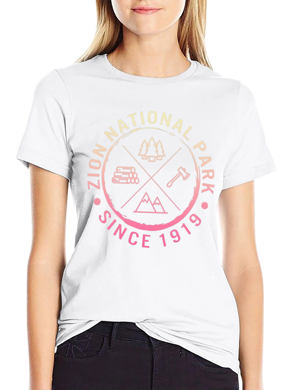 Zion National Park Black Graphic T-Shirt