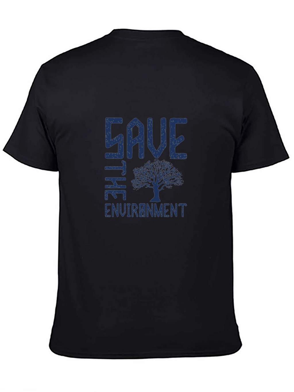 Save the Environment Tree Graphic T-Shirt - Black