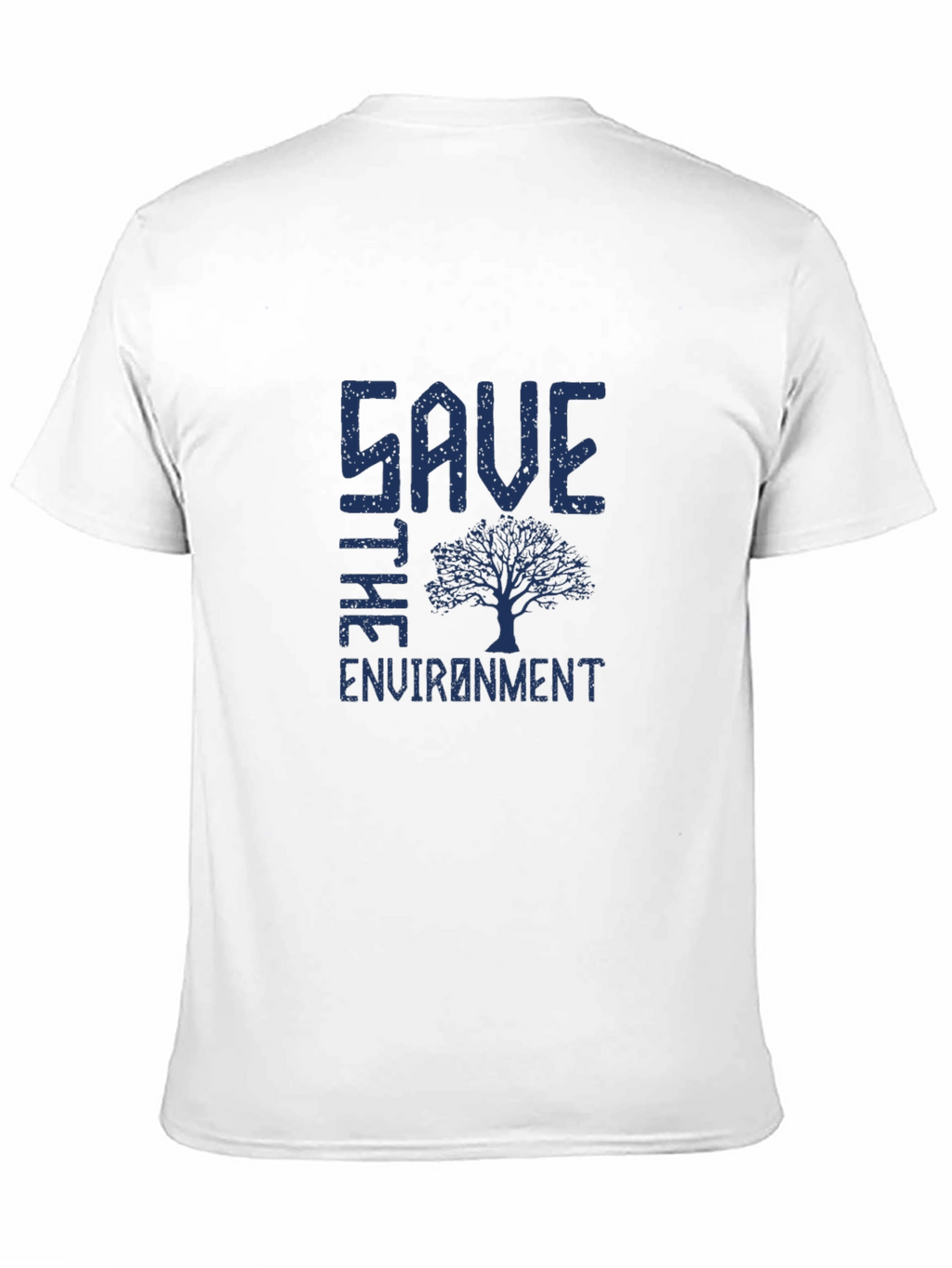 Save the Environment Tree Graphic T-Shirt - Black