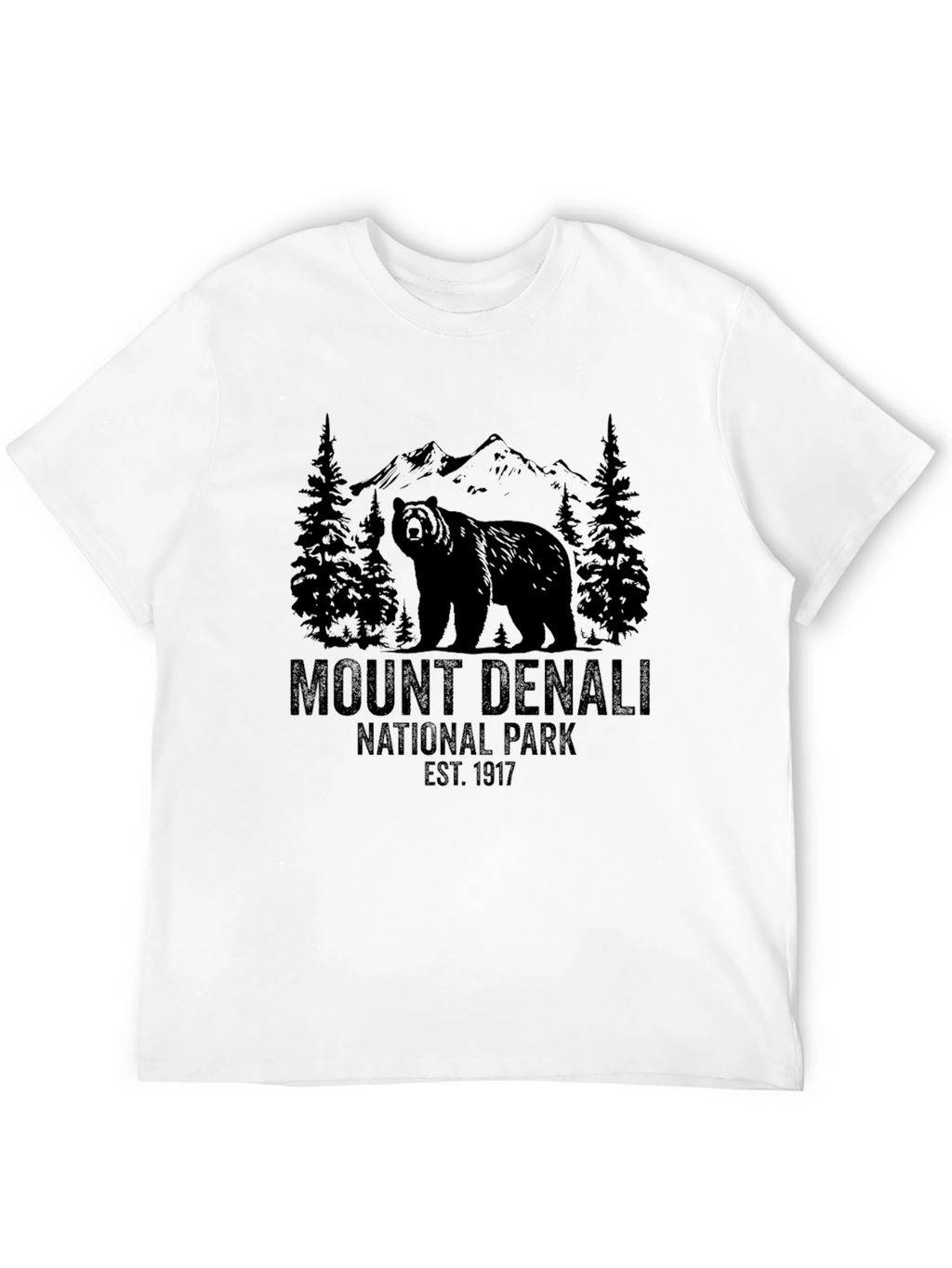 Mount Denali National Park Black T-Shirt