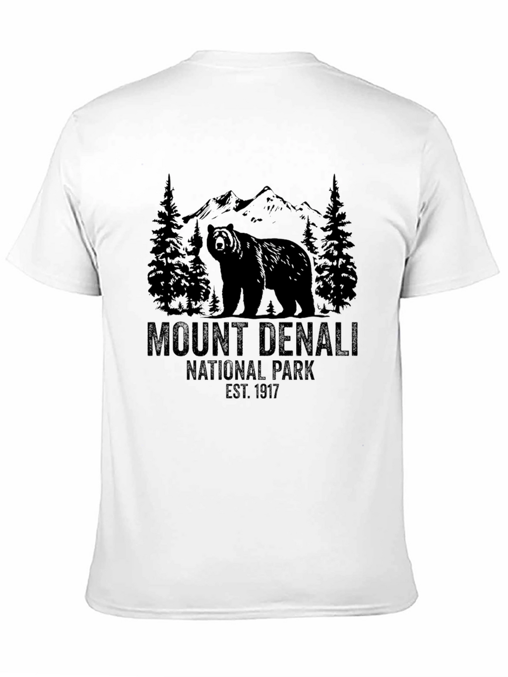 Mount Denali National Park Black T-Shirt