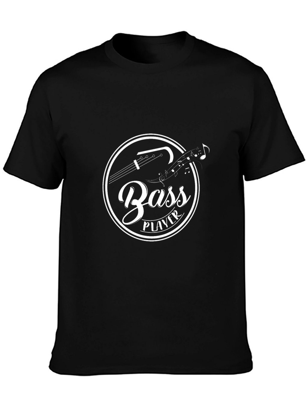 Bass Player T-Shirt - Black Graphic Tee
