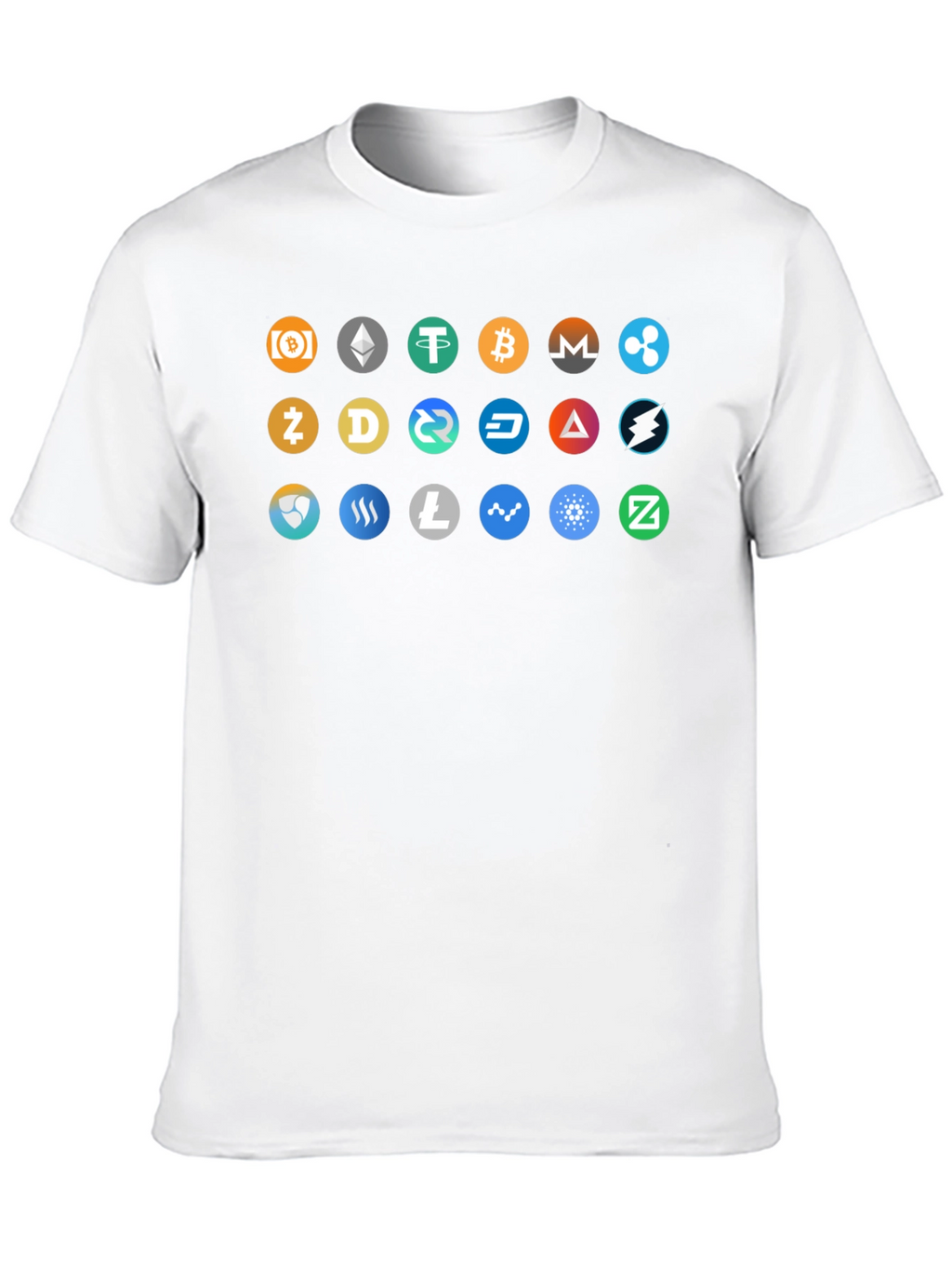 Crypto Currency Icons Black T-Shirt