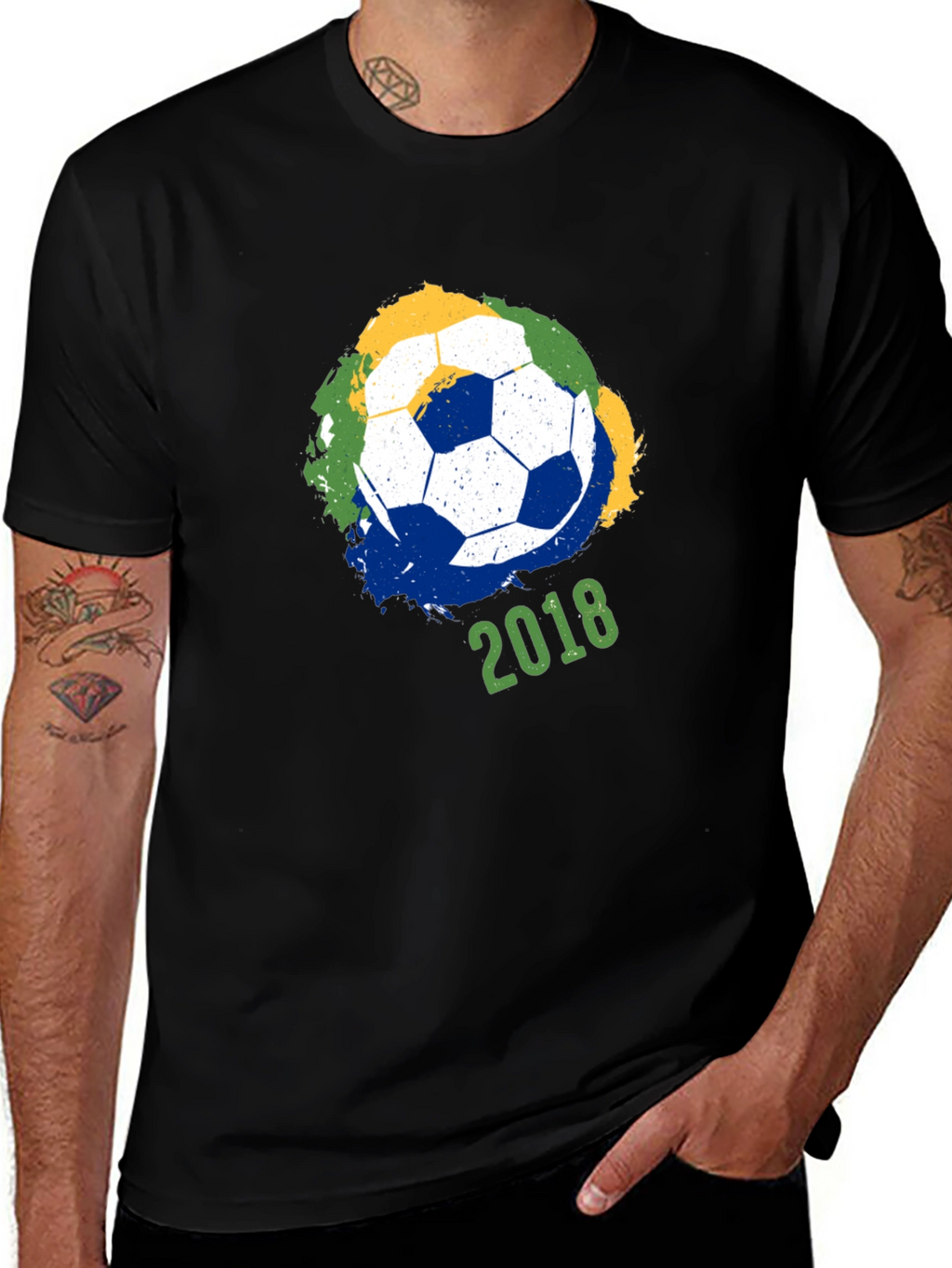 Soccer Ball 2018 Graphic Tee - Black