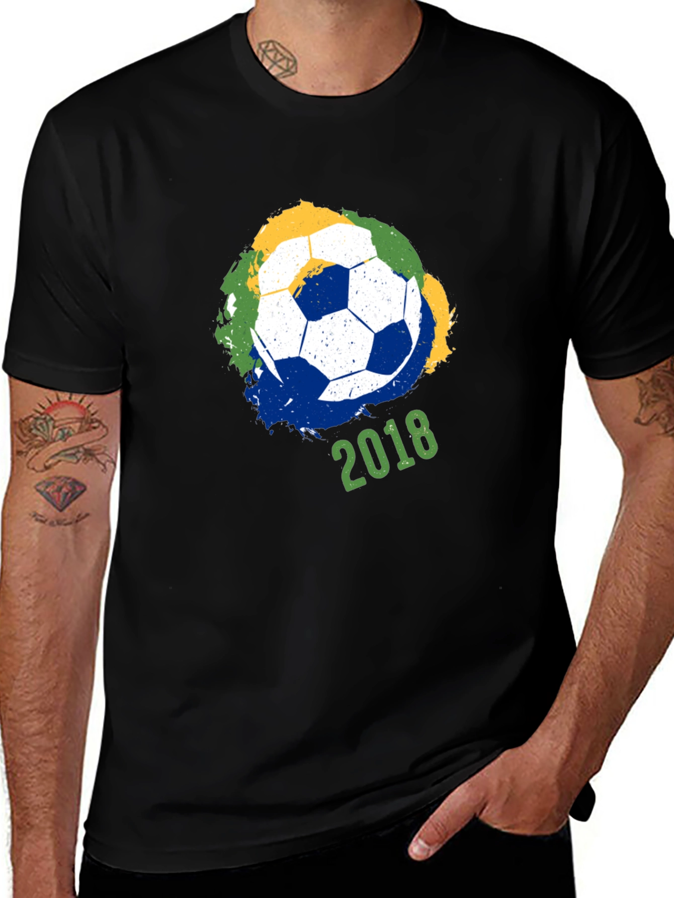 Soccer Ball 2018 Graphic Tee - Black