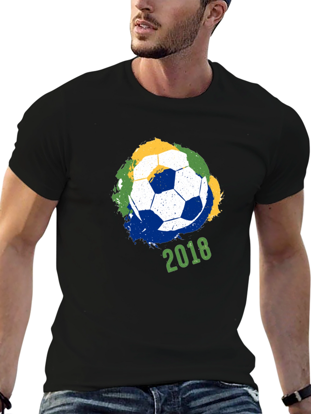 Soccer Ball 2018 Graphic Tee - Black