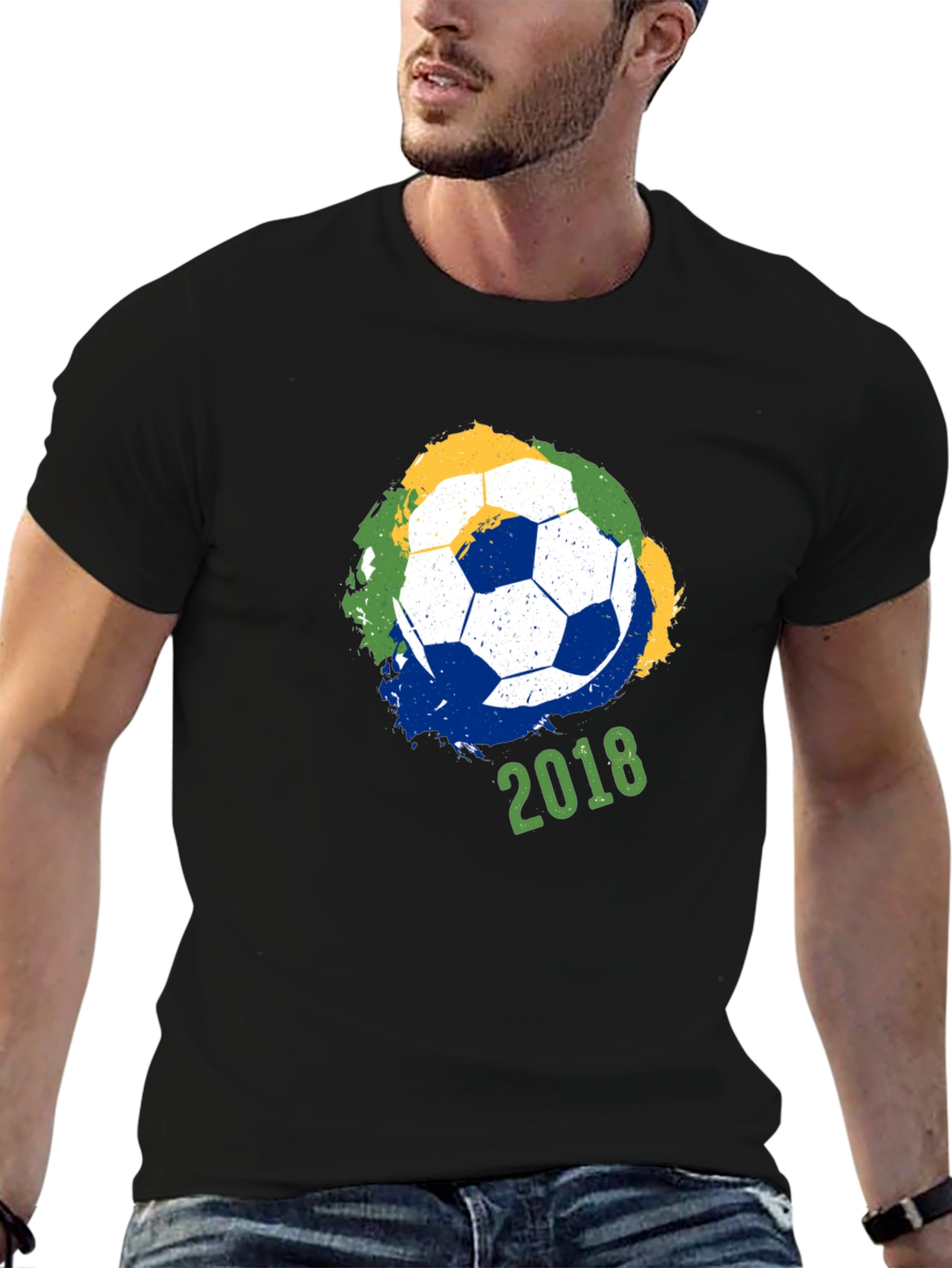 Soccer Ball 2018 Graphic Tee - Black