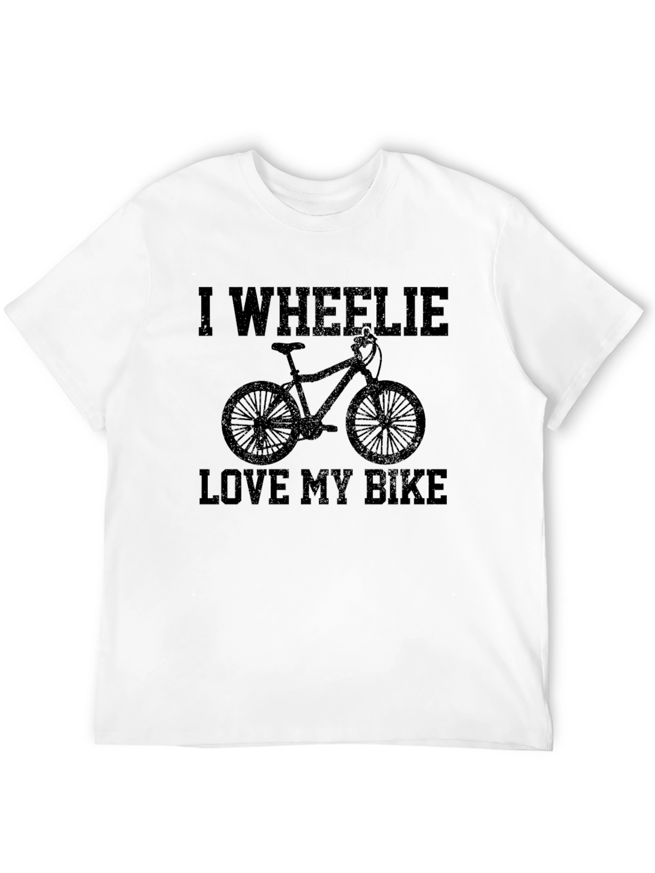 I Wheelie Love My Bike Black Graphic Tee