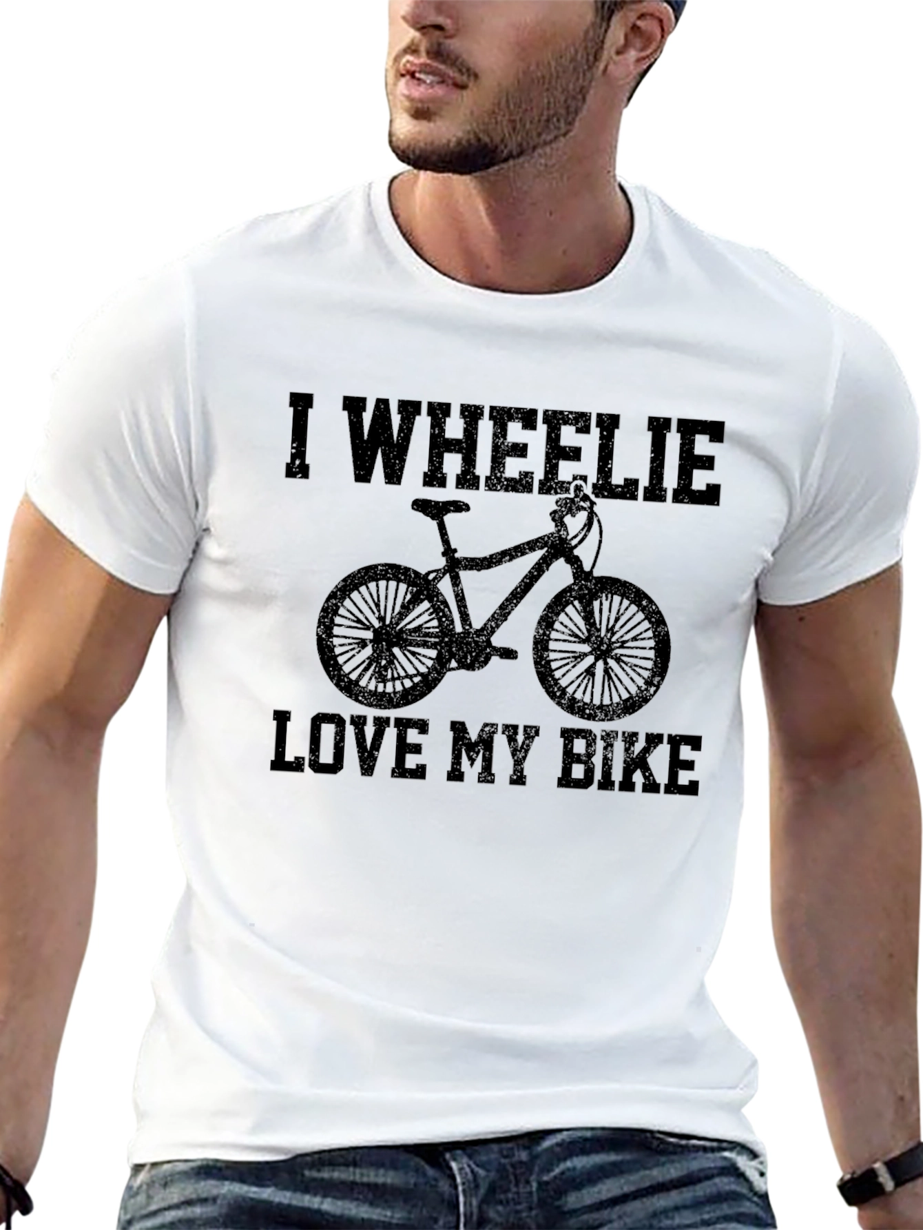 I Wheelie Love My Bike Black Graphic Tee