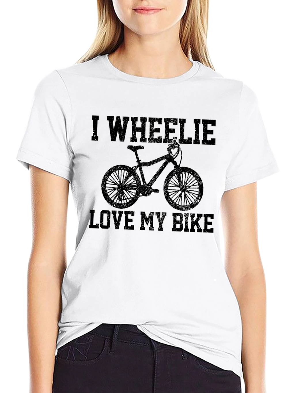 I Wheelie Love My Bike Black Graphic Tee