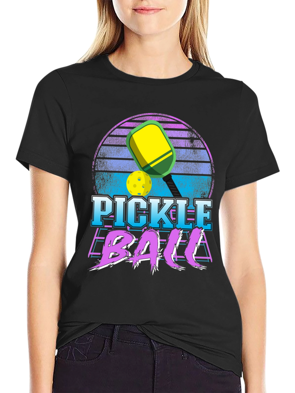Pickleball Retro Sunset T-Shirt