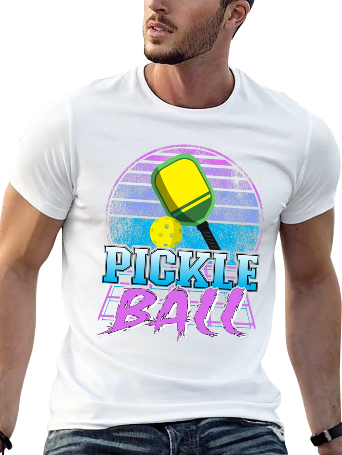 Pickleball Retro Sunset T-Shirt