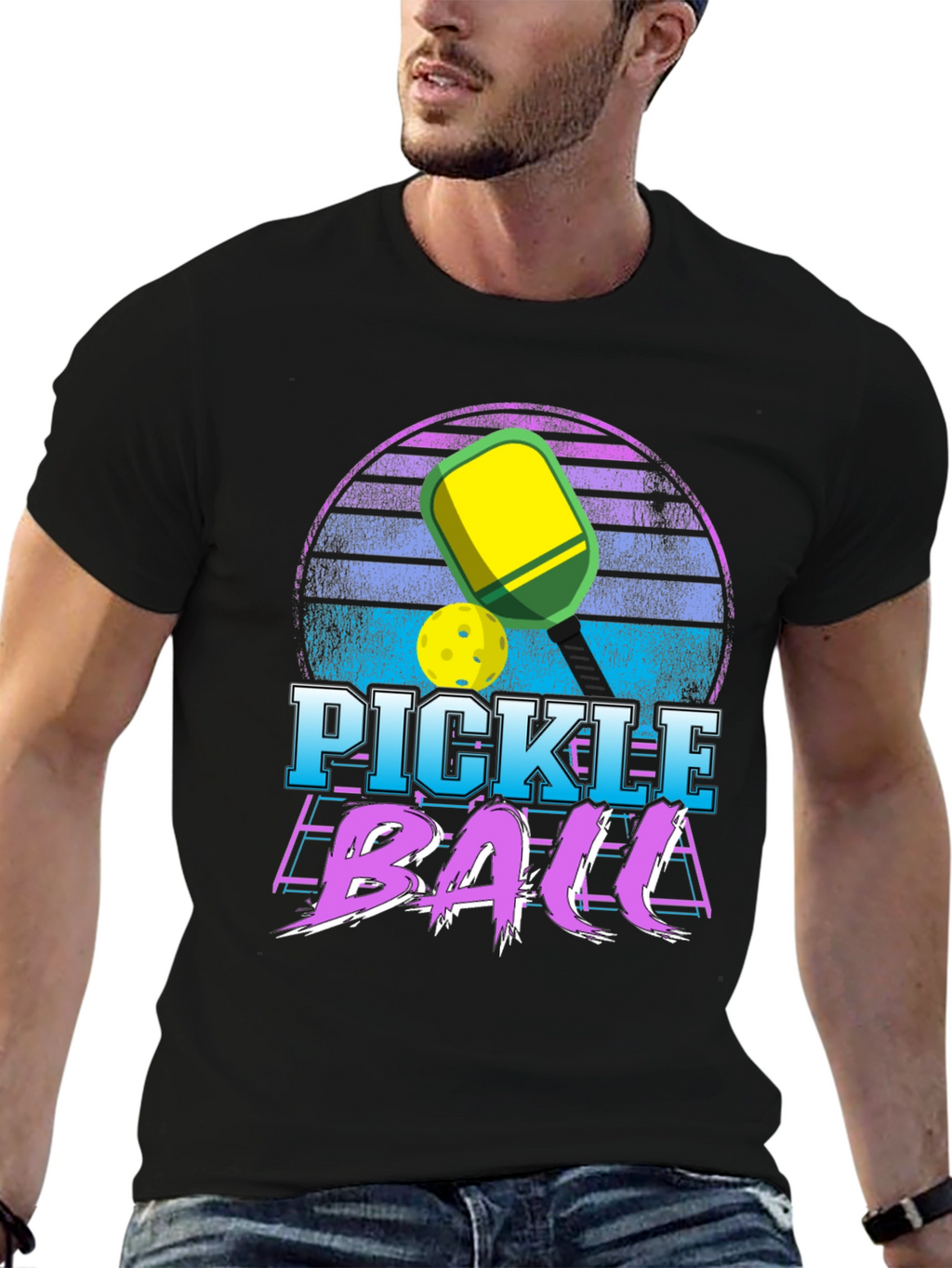 Pickleball Retro Sunset T-Shirt