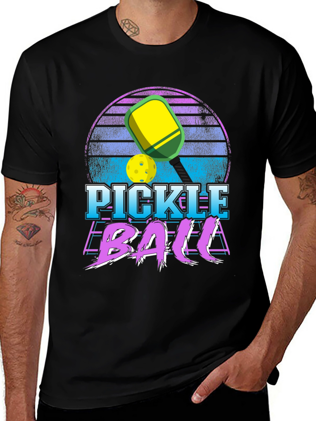 Pickleball Retro Sunset T-Shirt