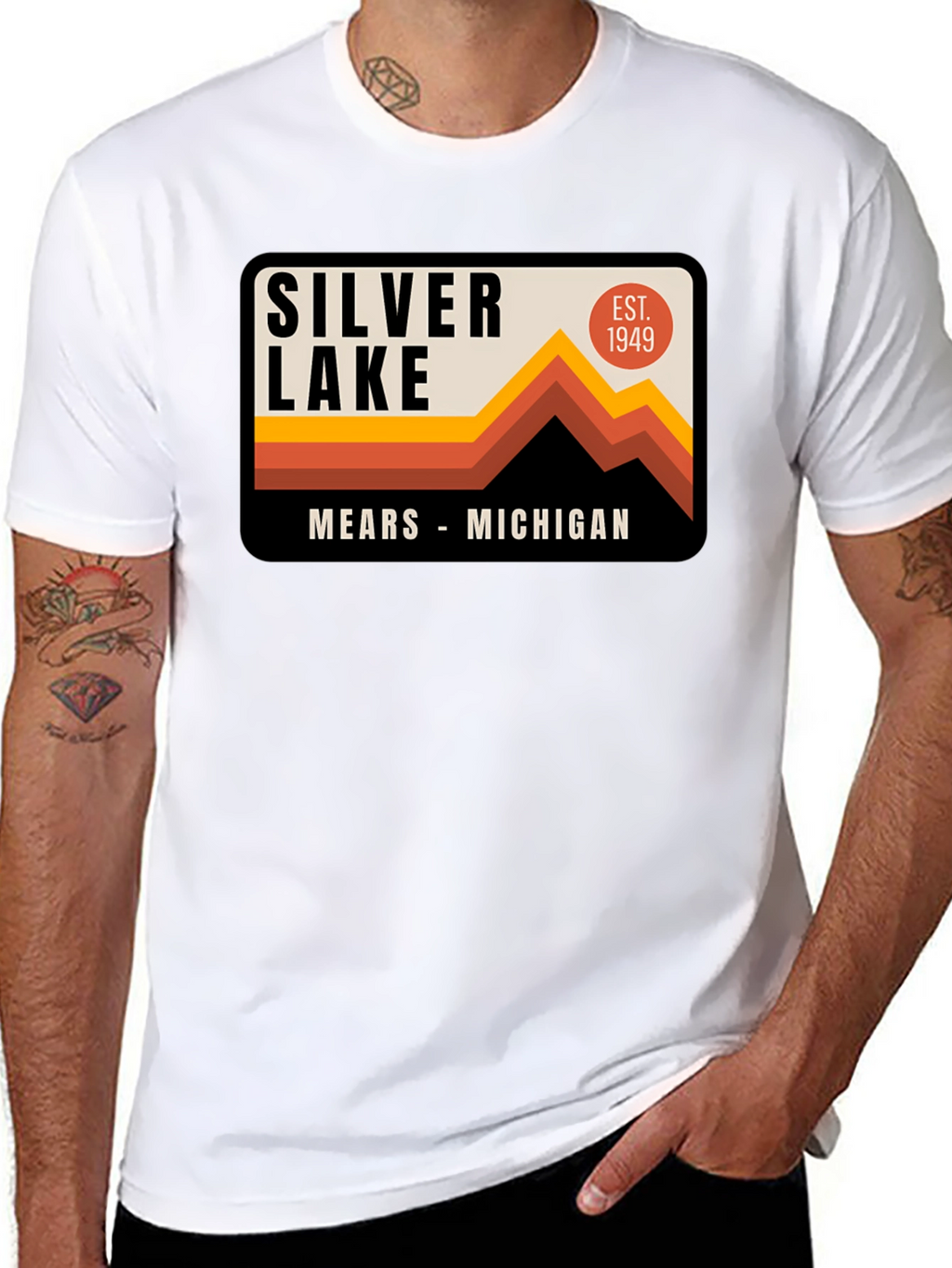 Silver Lake Michigan Retro T-Shirt