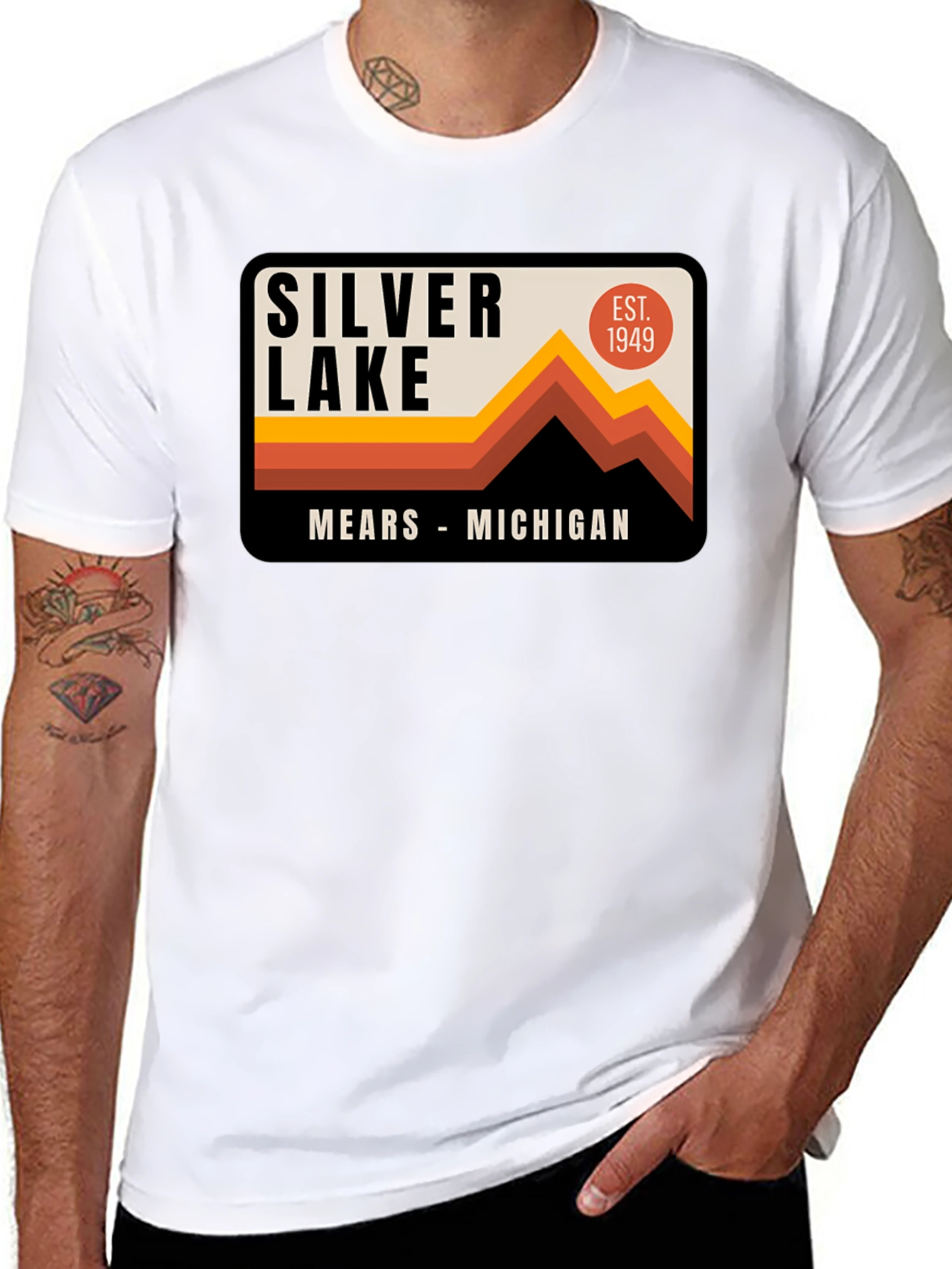 Silver Lake Michigan Retro T-Shirt