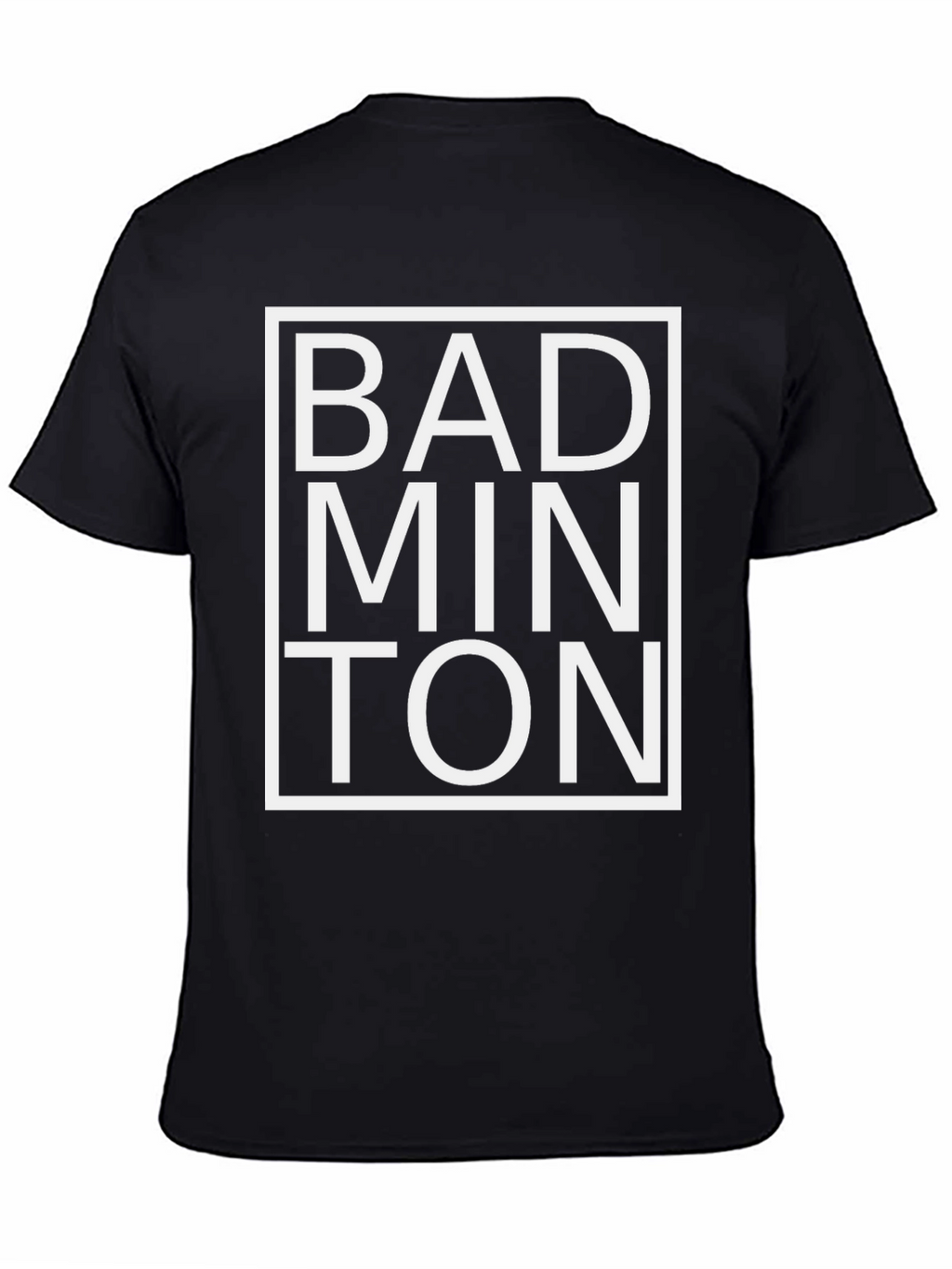Badminton Graphic Tee - Black Cotton Shirt