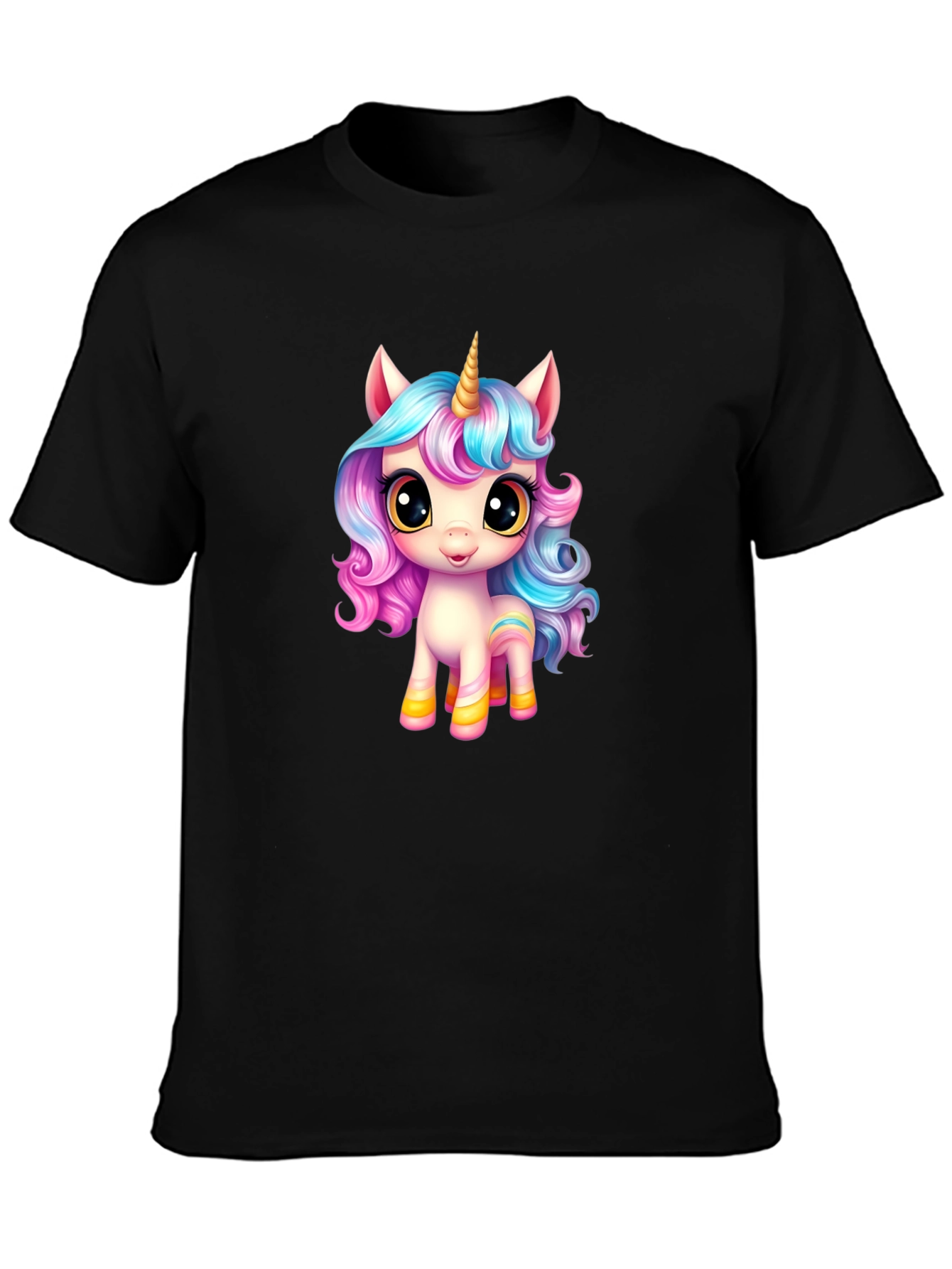 Unicorn Graphic Tee - Mens Black T-Shirt