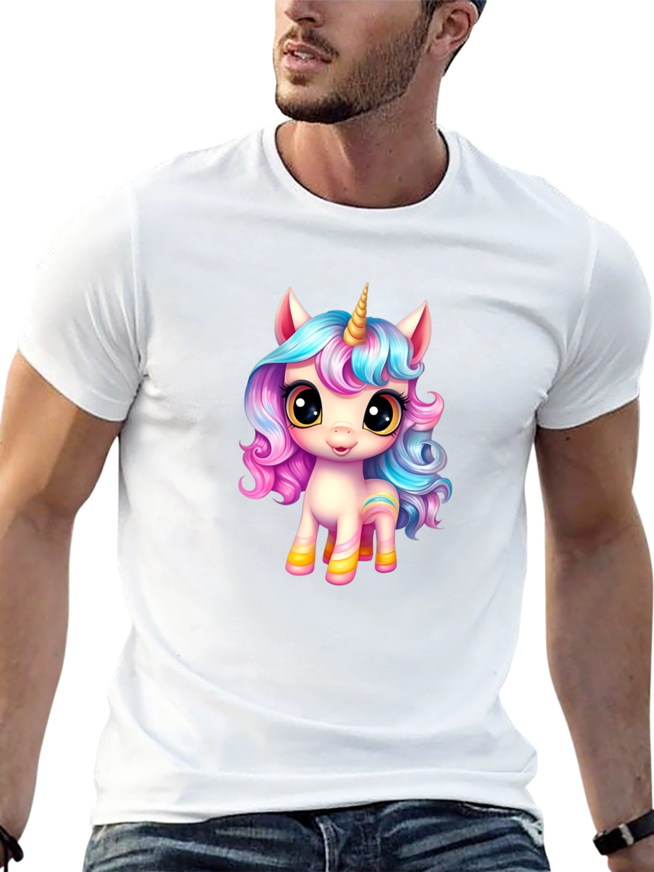 Unicorn Graphic Tee - Mens Black T-Shirt