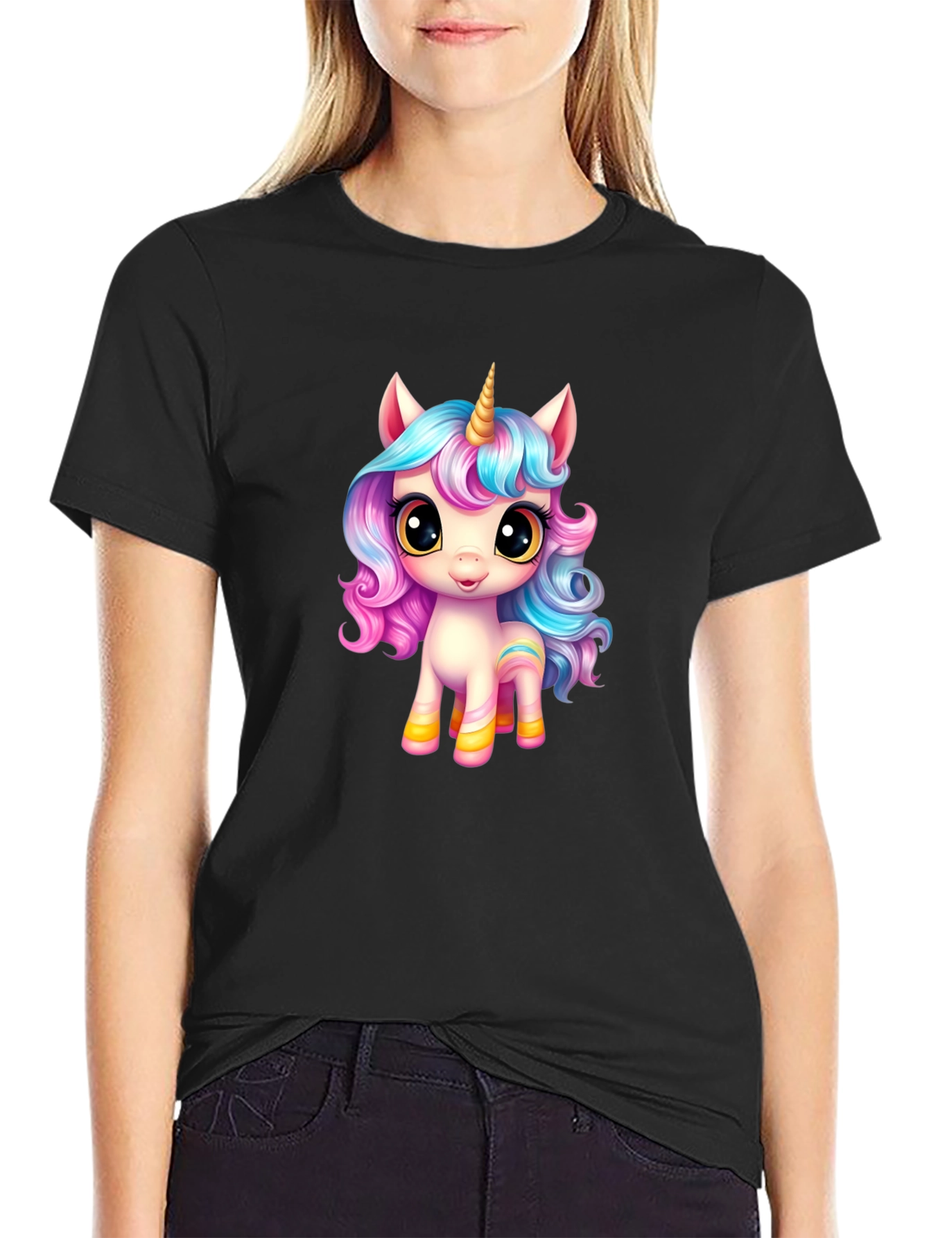 Unicorn Graphic Tee - Mens Black T-Shirt