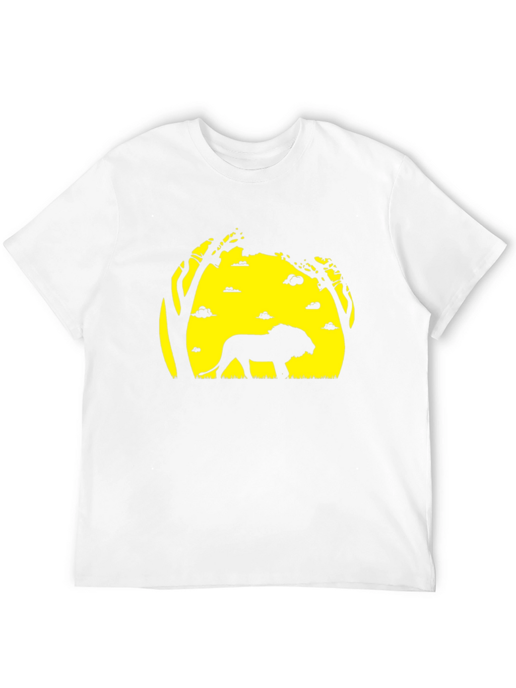 Lion Silhouette Graphic Tee - Black T-Shirt