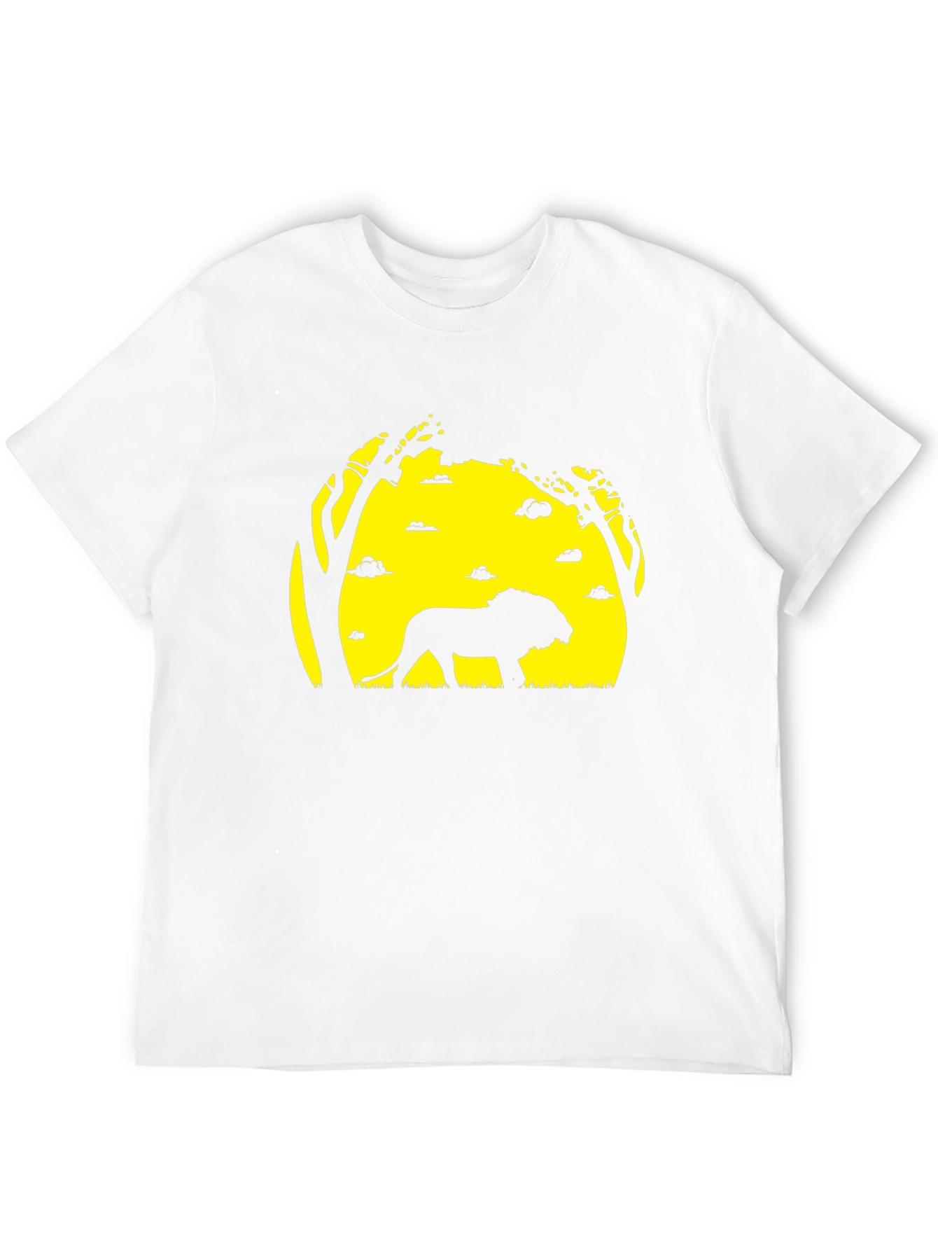 Lion Silhouette Graphic Tee - Black T-Shirt