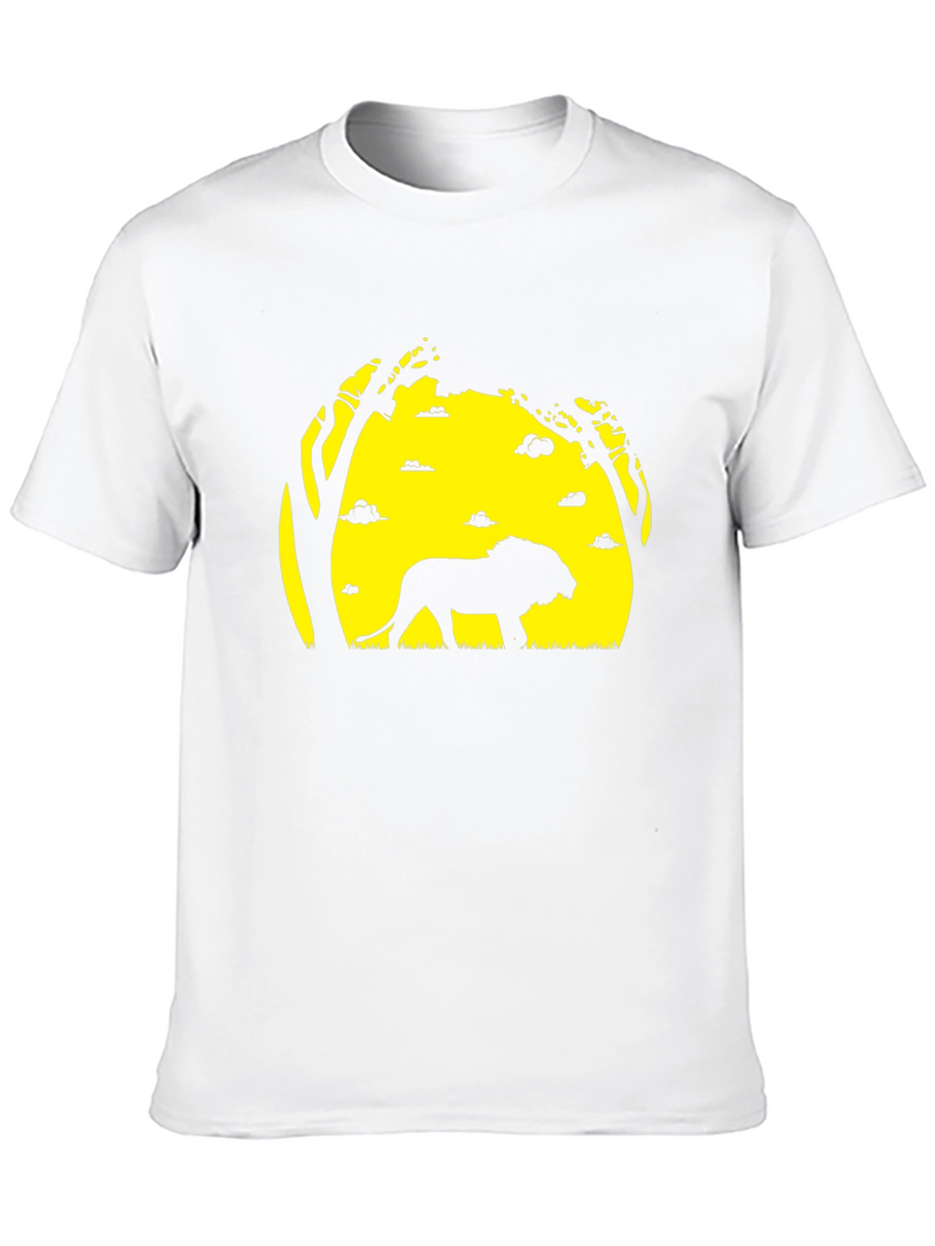 Lion Silhouette Graphic Tee - Black T-Shirt