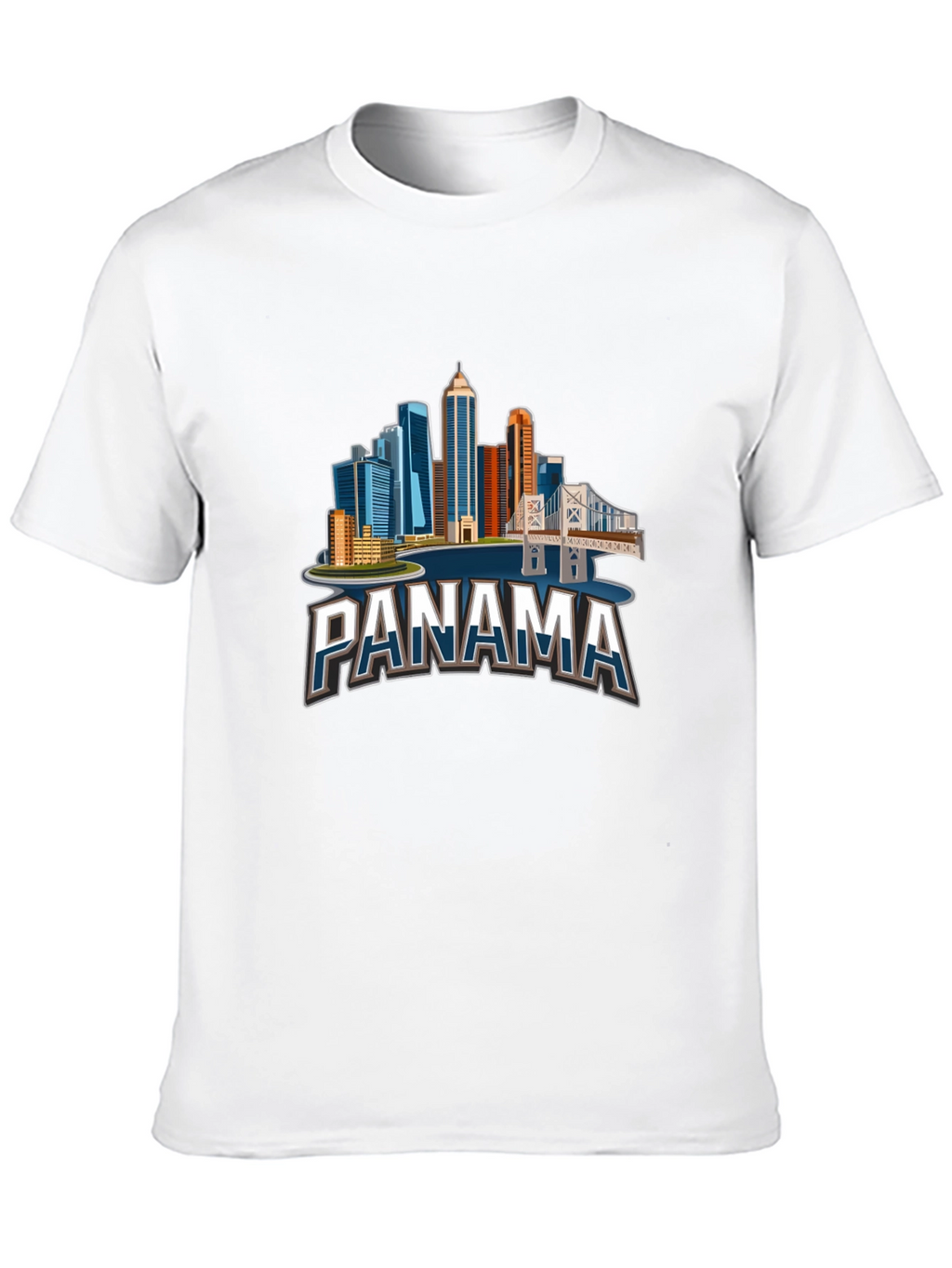 Panama City Skyline T-Shirt - Black Graphic Tee