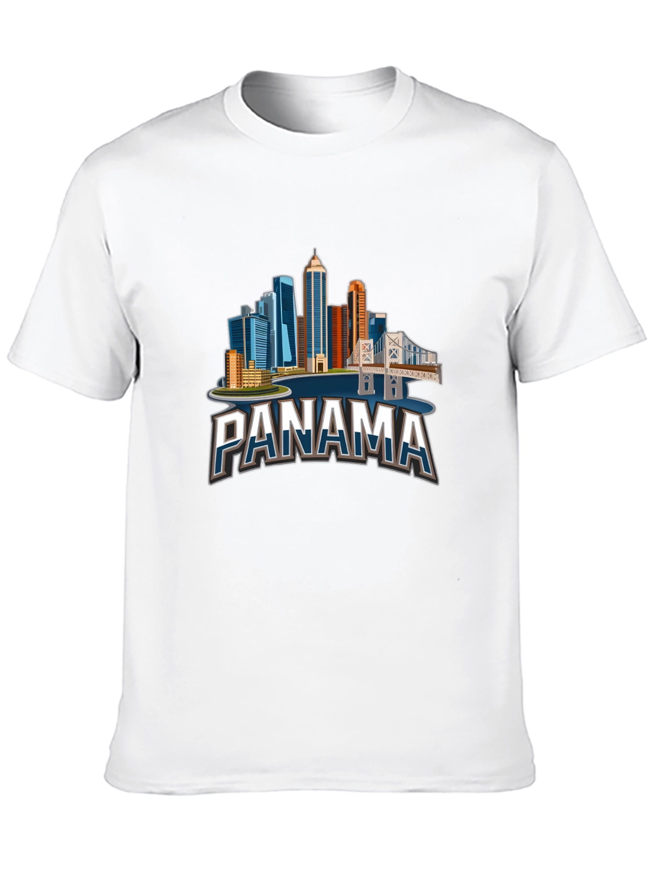 Panama City Skyline T-Shirt - Black Graphic Tee