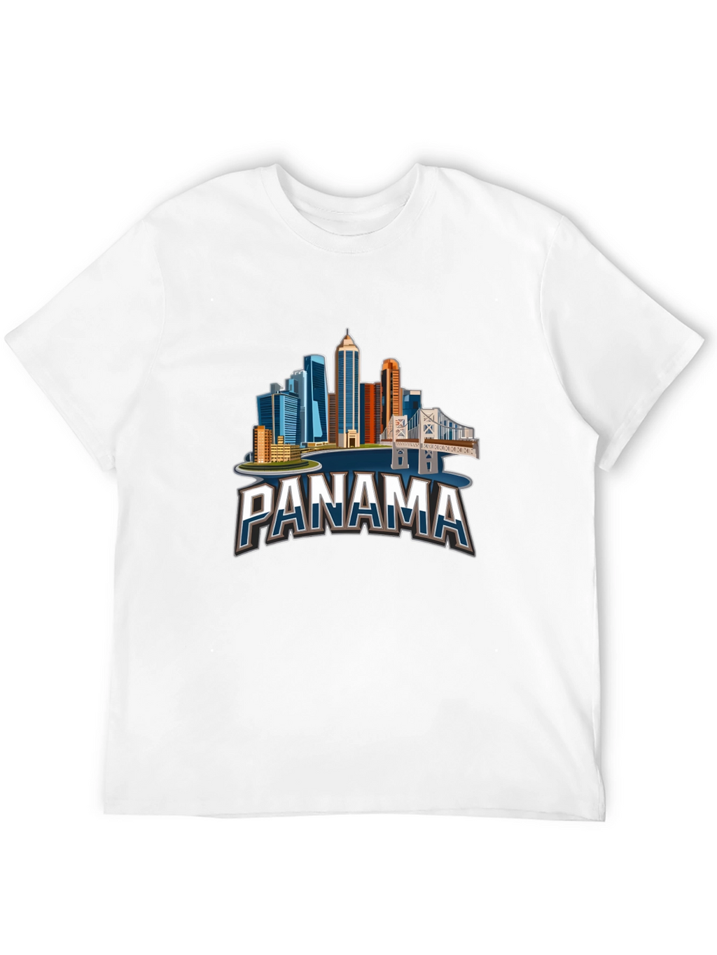 Panama City Skyline T-Shirt - Black Graphic Tee