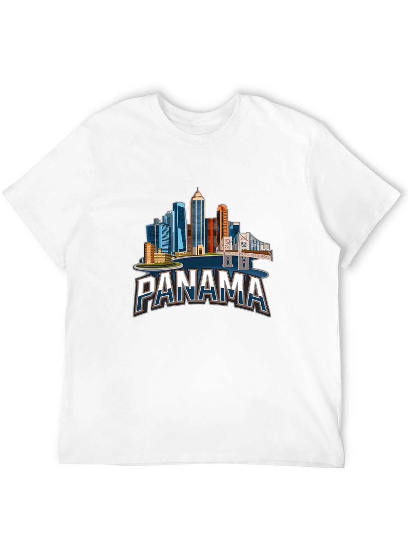 Panama City Skyline T-Shirt - Black Graphic Tee