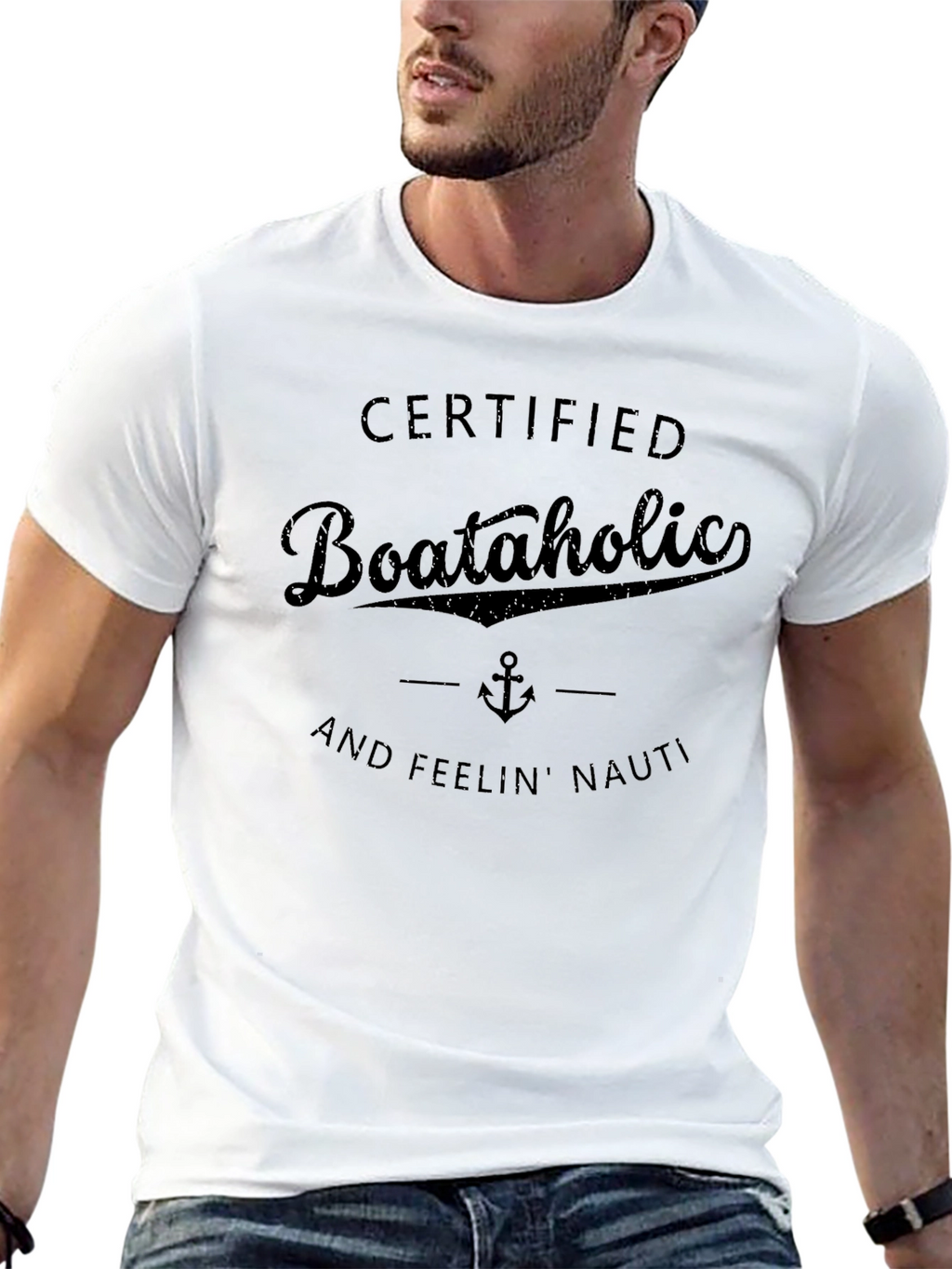 Certified Boataholic Graphic T-Shirt - Nauti Nautical Tee