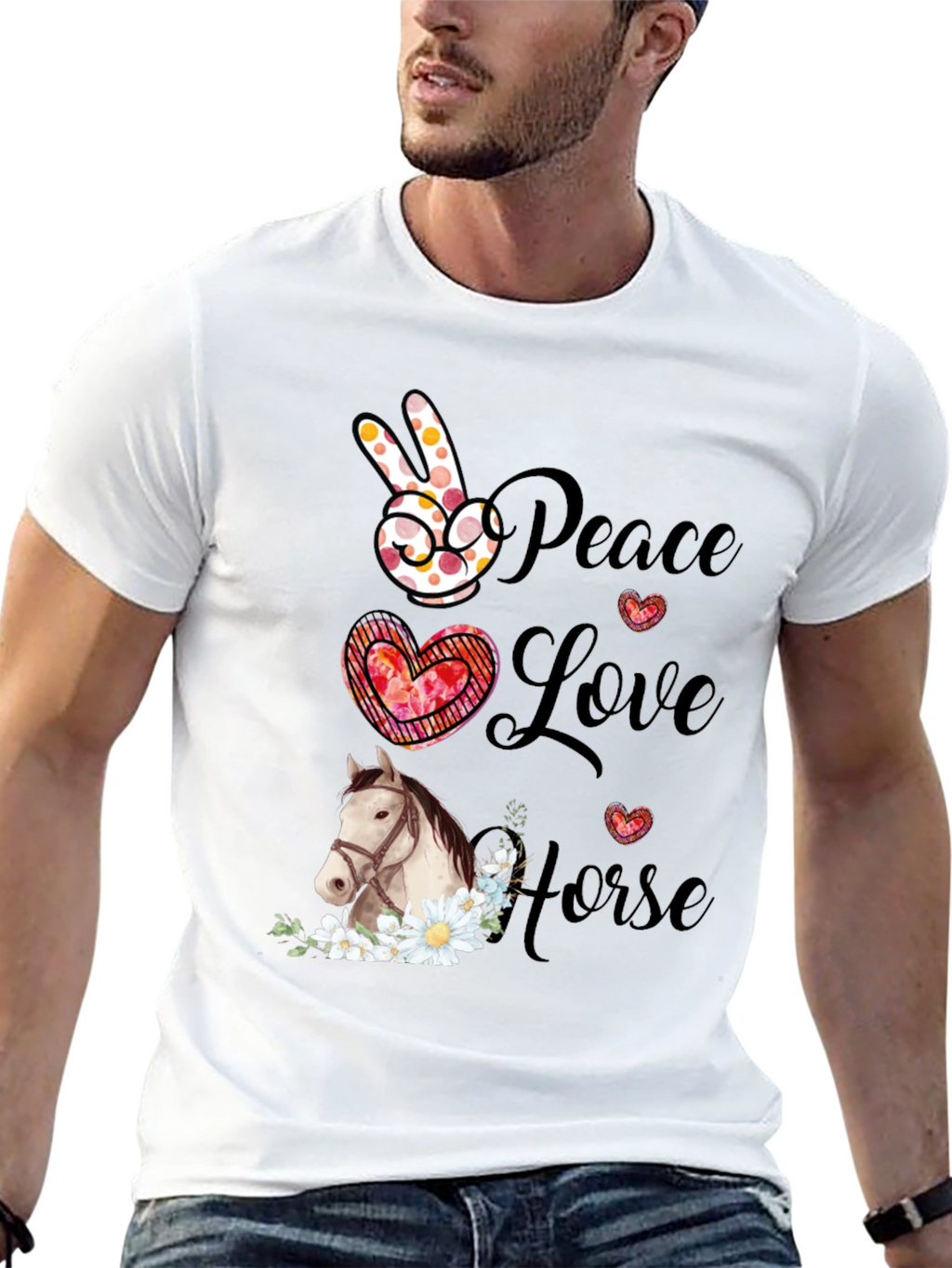 Peace Love Horse T-Shirt