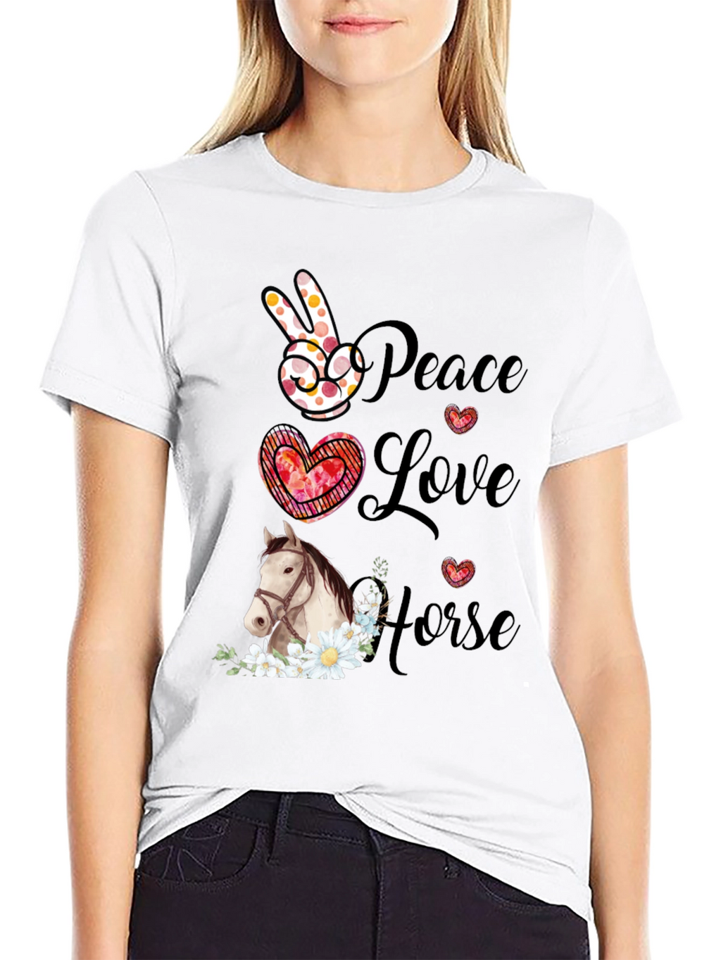 Peace Love Horse T-Shirt
