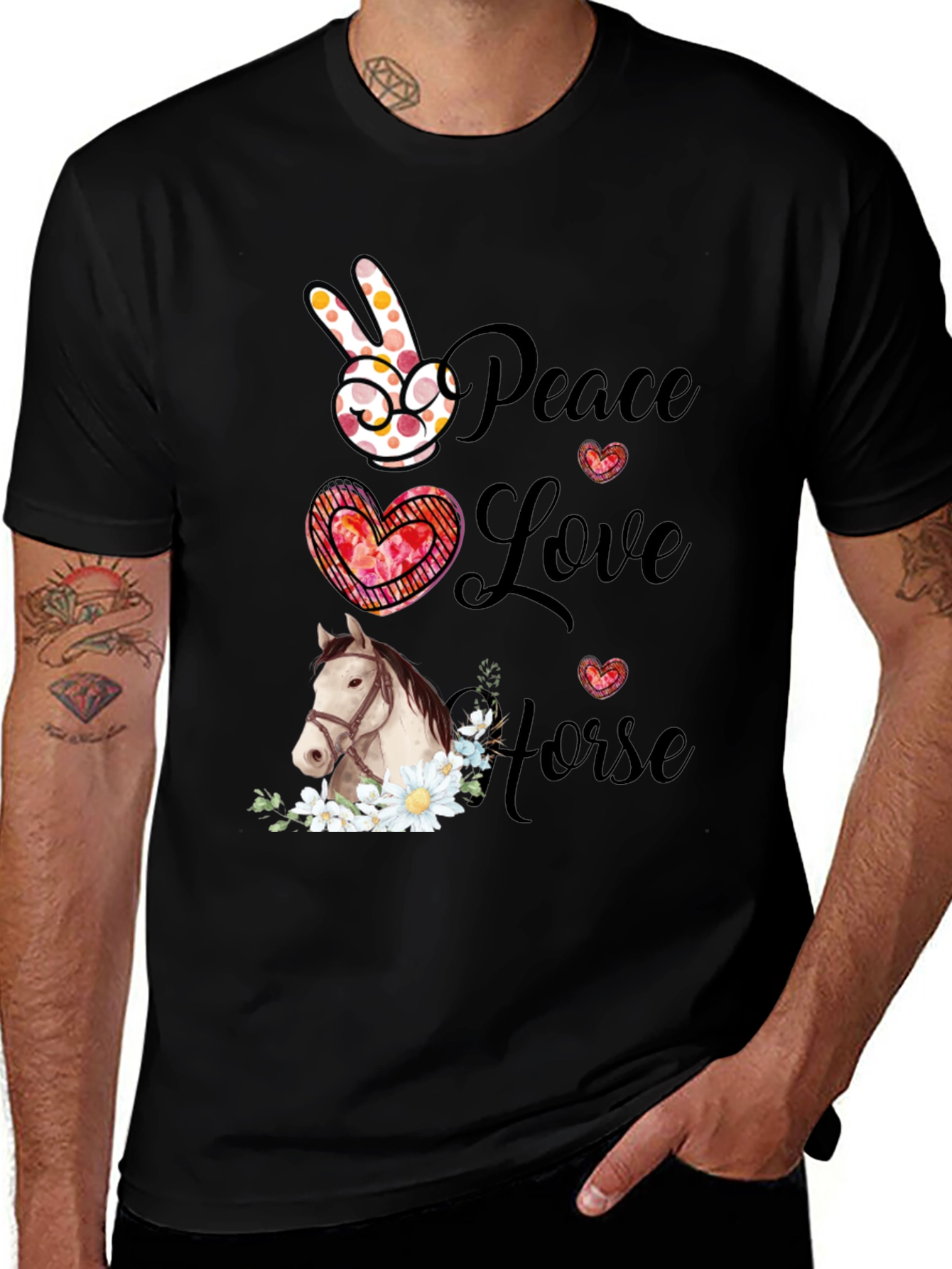 Peace Love Horse T-Shirt