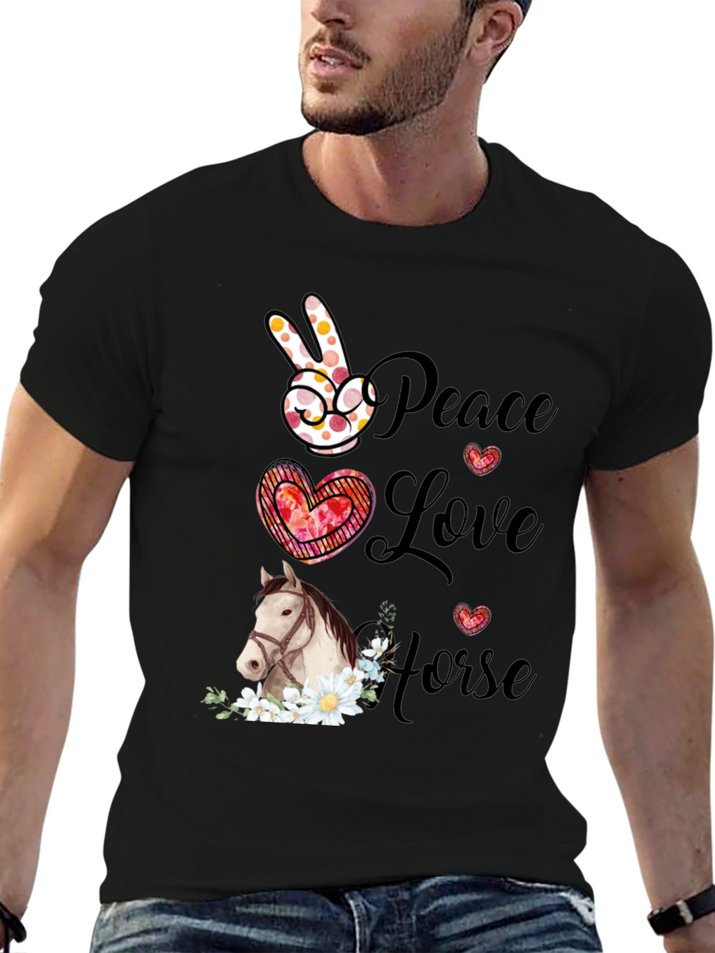 Peace Love Horse T-Shirt