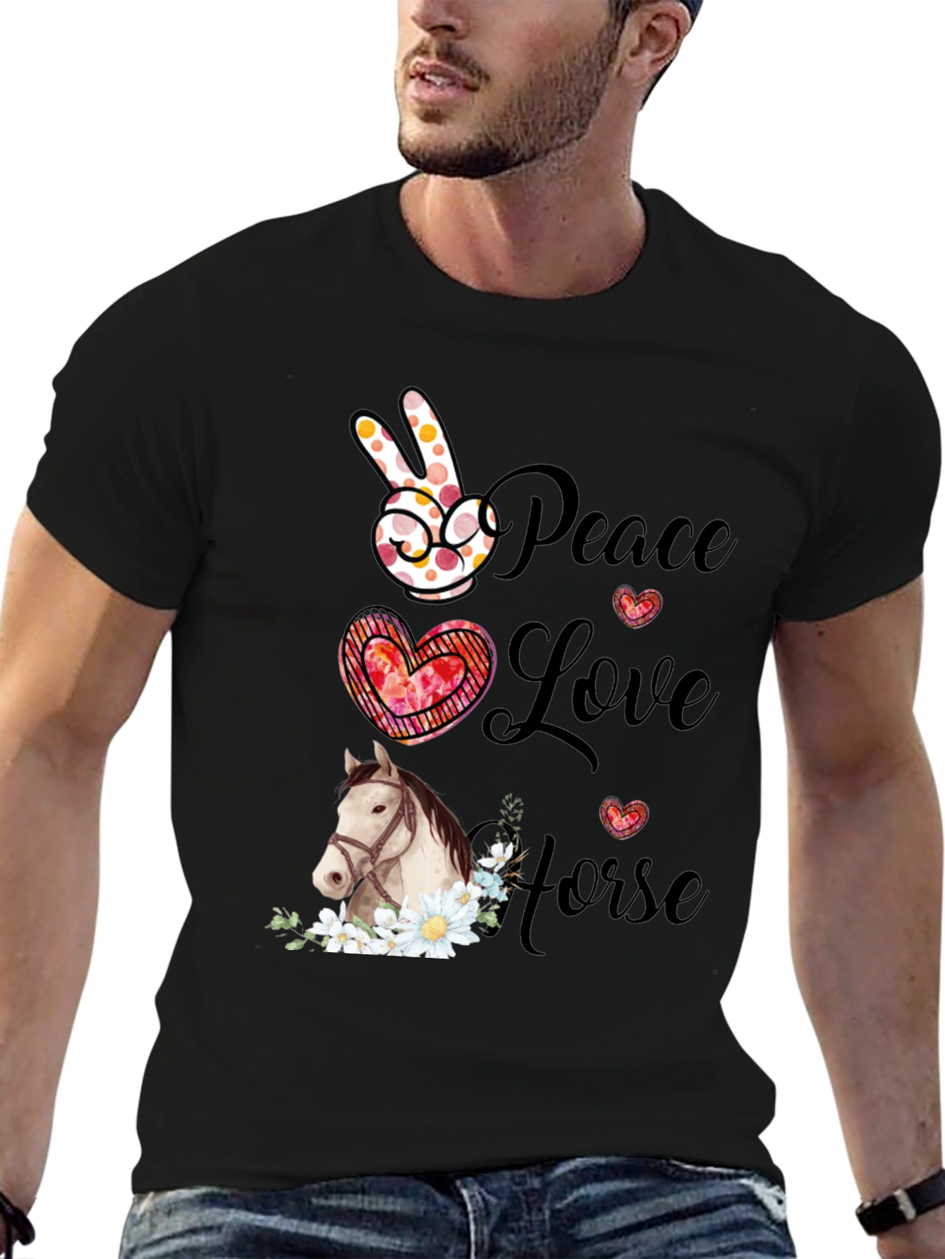 Peace Love Horse T-Shirt