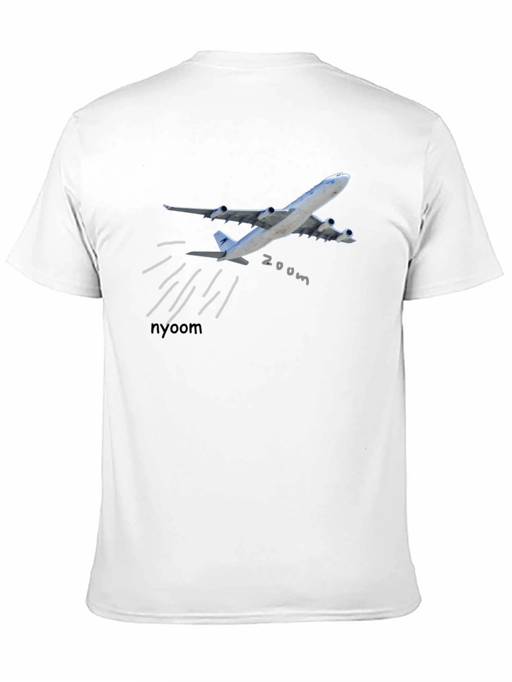 Zoom Airplane Graphic T-Shirt - Black