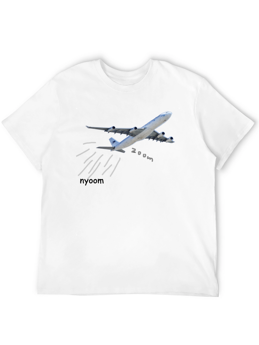 Zoom Airplane Graphic T-Shirt - Black