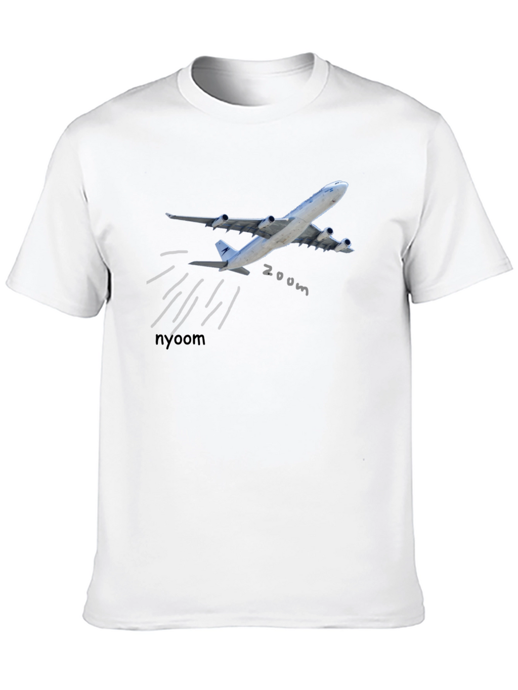 Zoom Airplane Graphic T-Shirt - Black