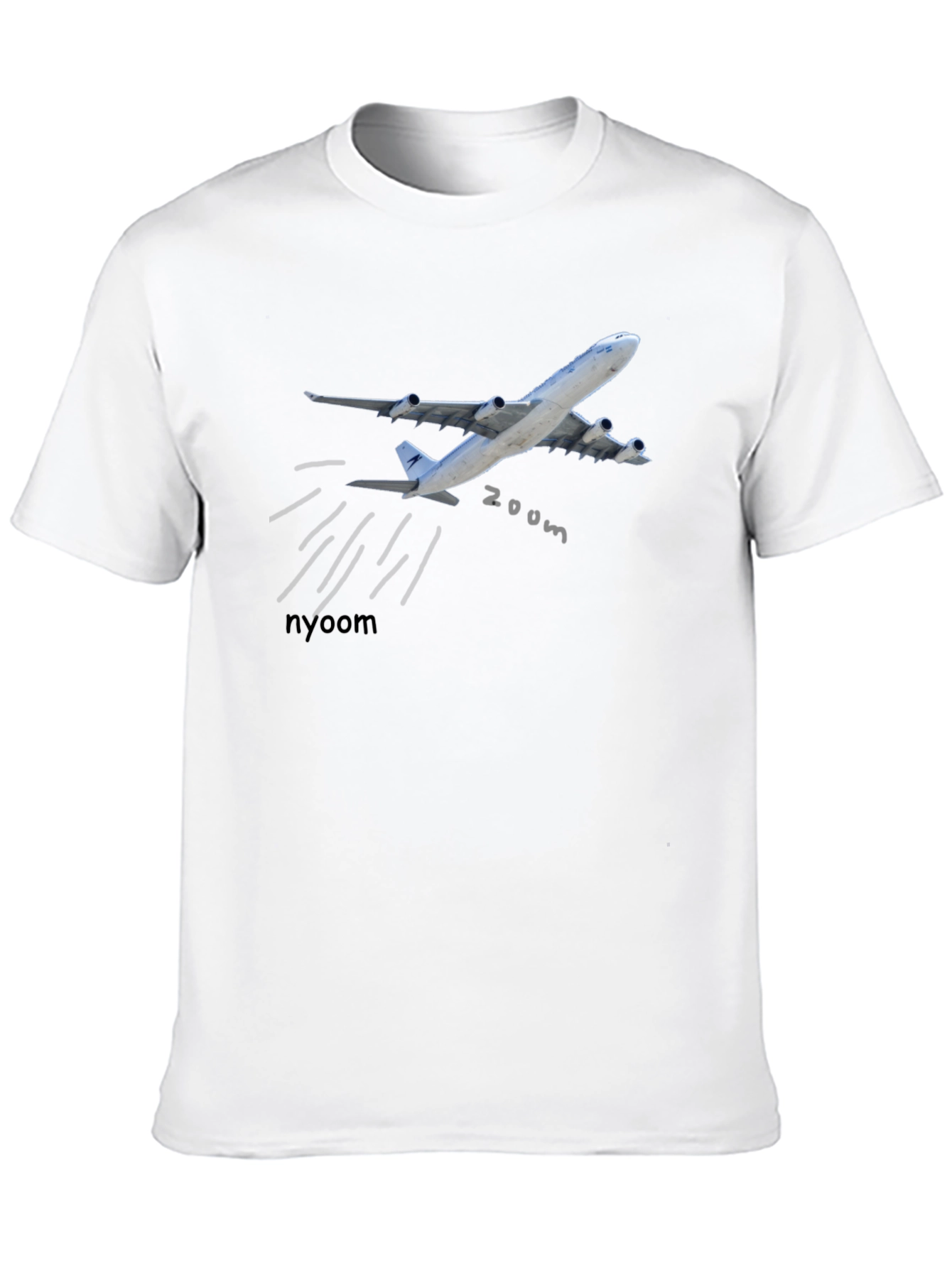 Zoom Airplane Graphic T-Shirt - Black