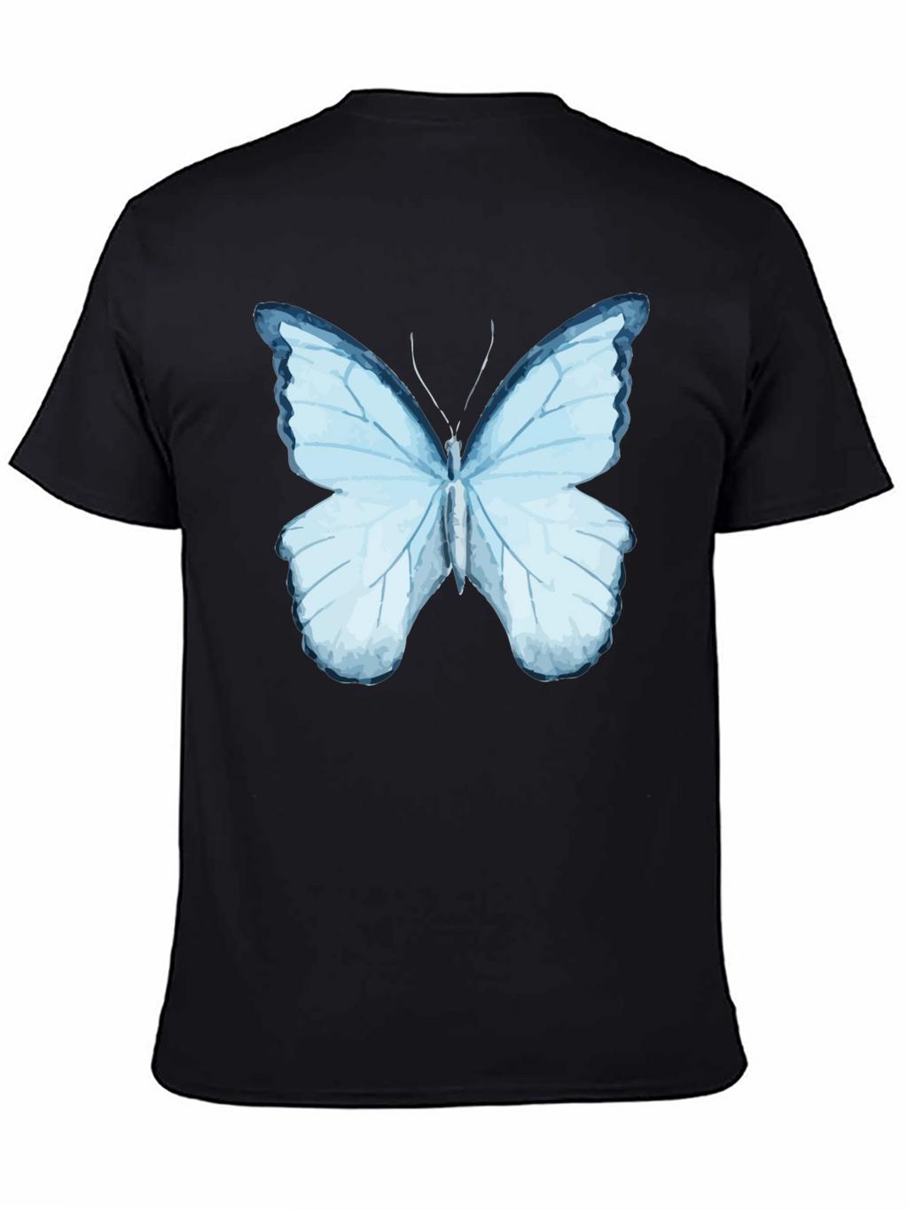 Butterfly Graphic Print Black T-Shirt