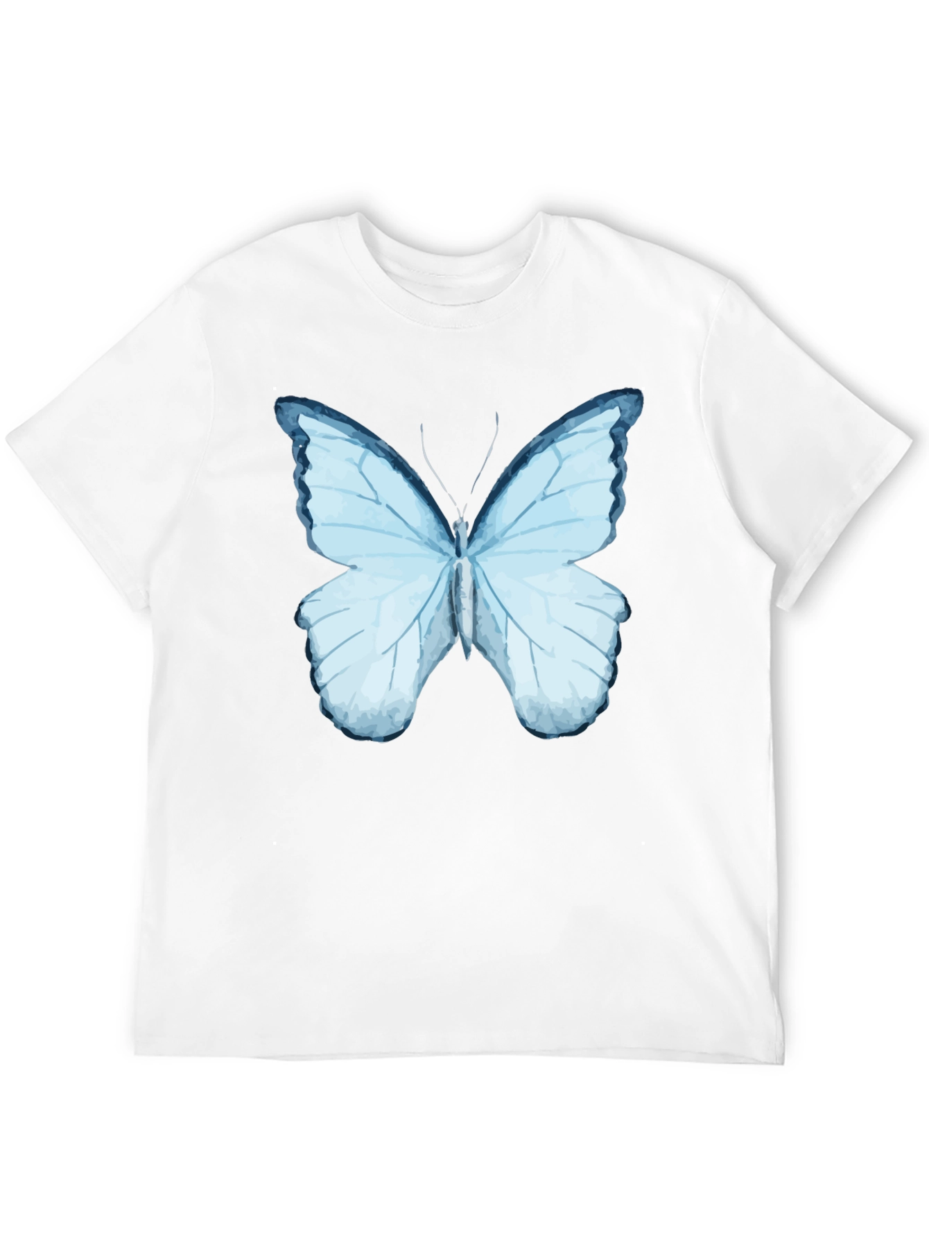 Butterfly Graphic Print Black T-Shirt